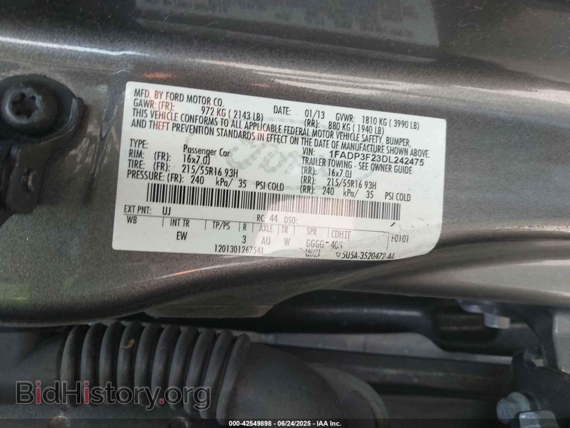 2013 FORD FOCUS - VIN: 1FADP3F23DL242475 - Photo 9