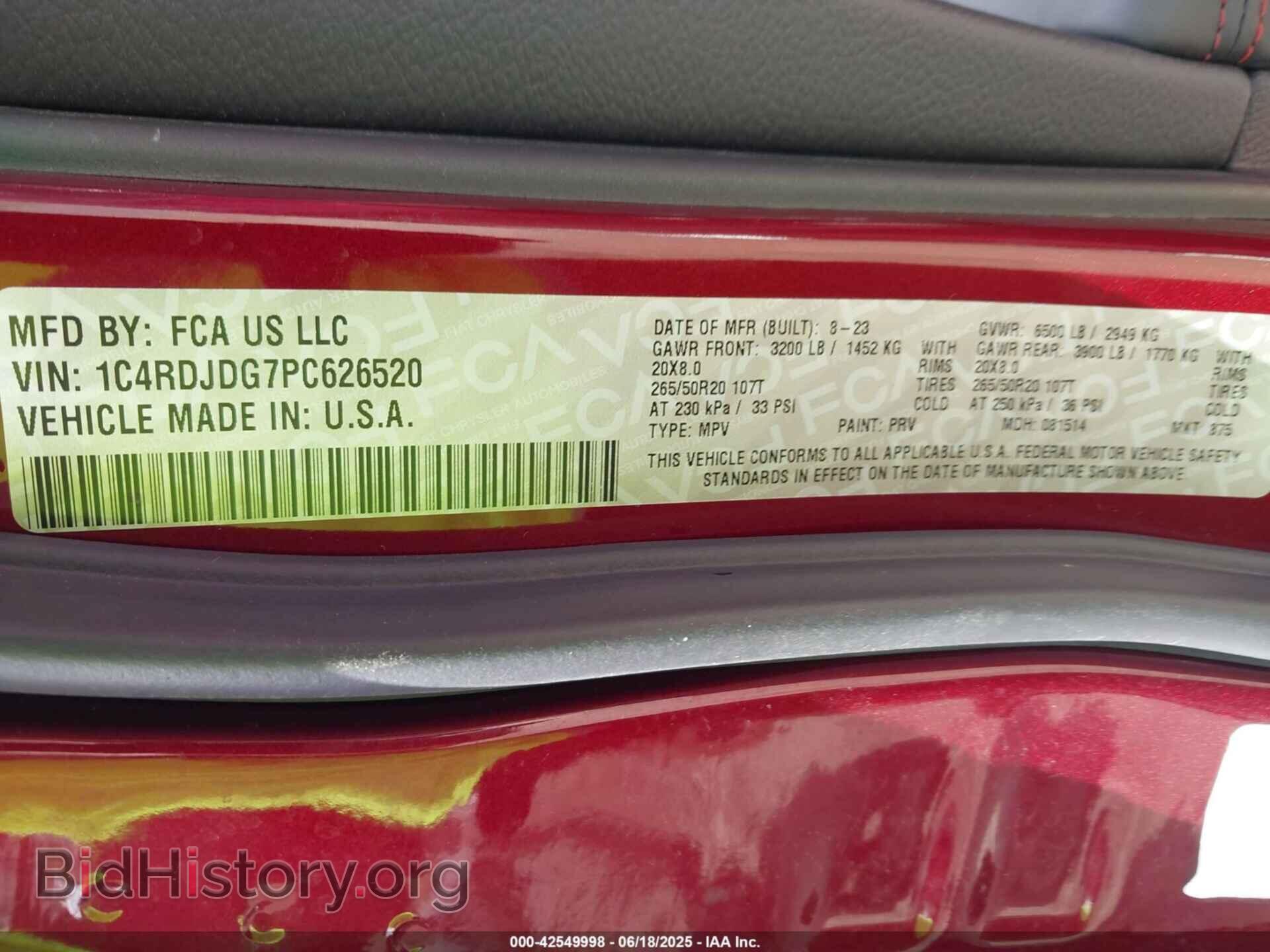 2023 DODGE DURANGO - VIN: 1C4RDJDG7PC626520 - Фото 9