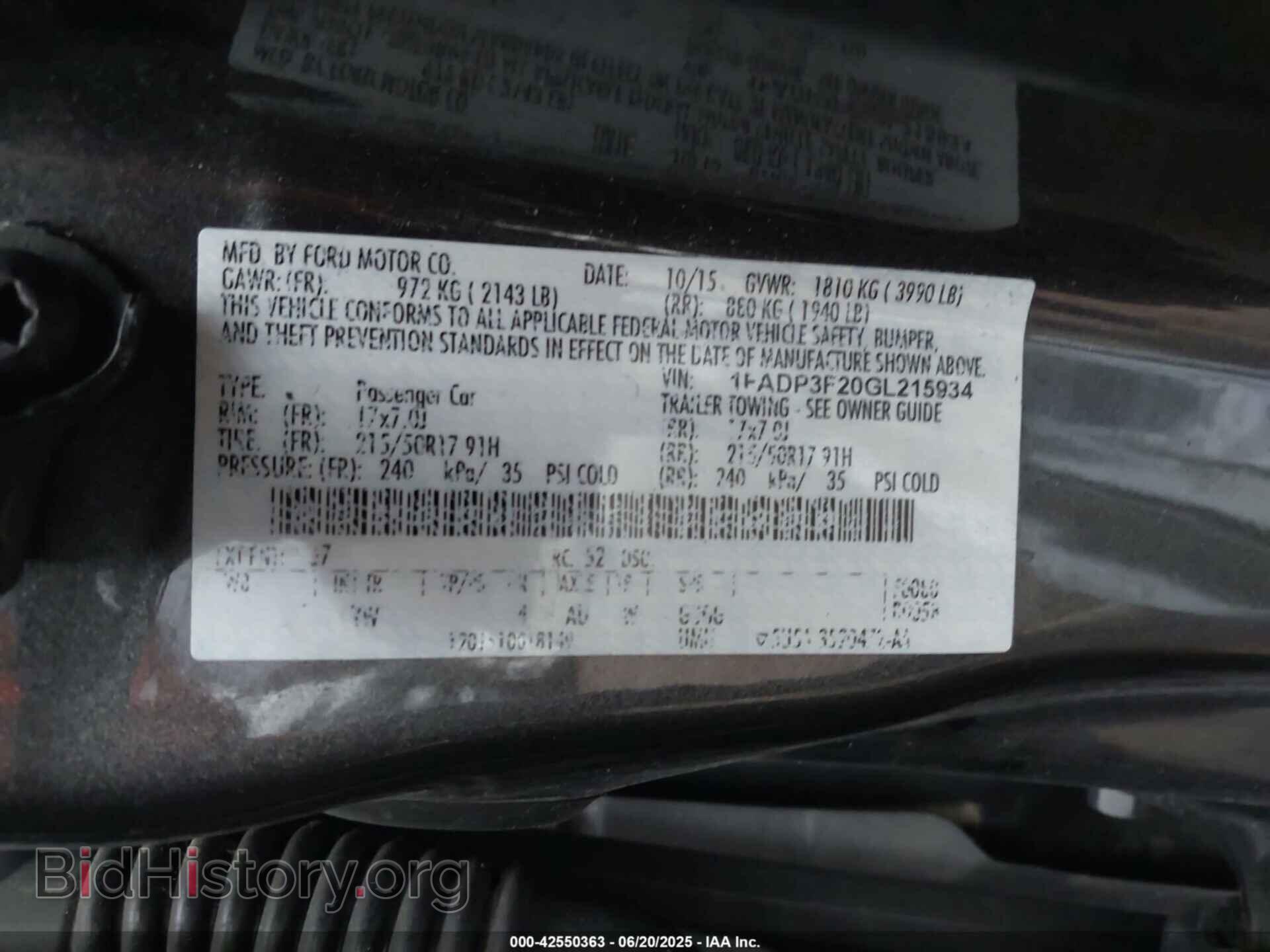 2016 FORD FOCUS - VIN: 1FADP3F20GL215934 - Photo 9