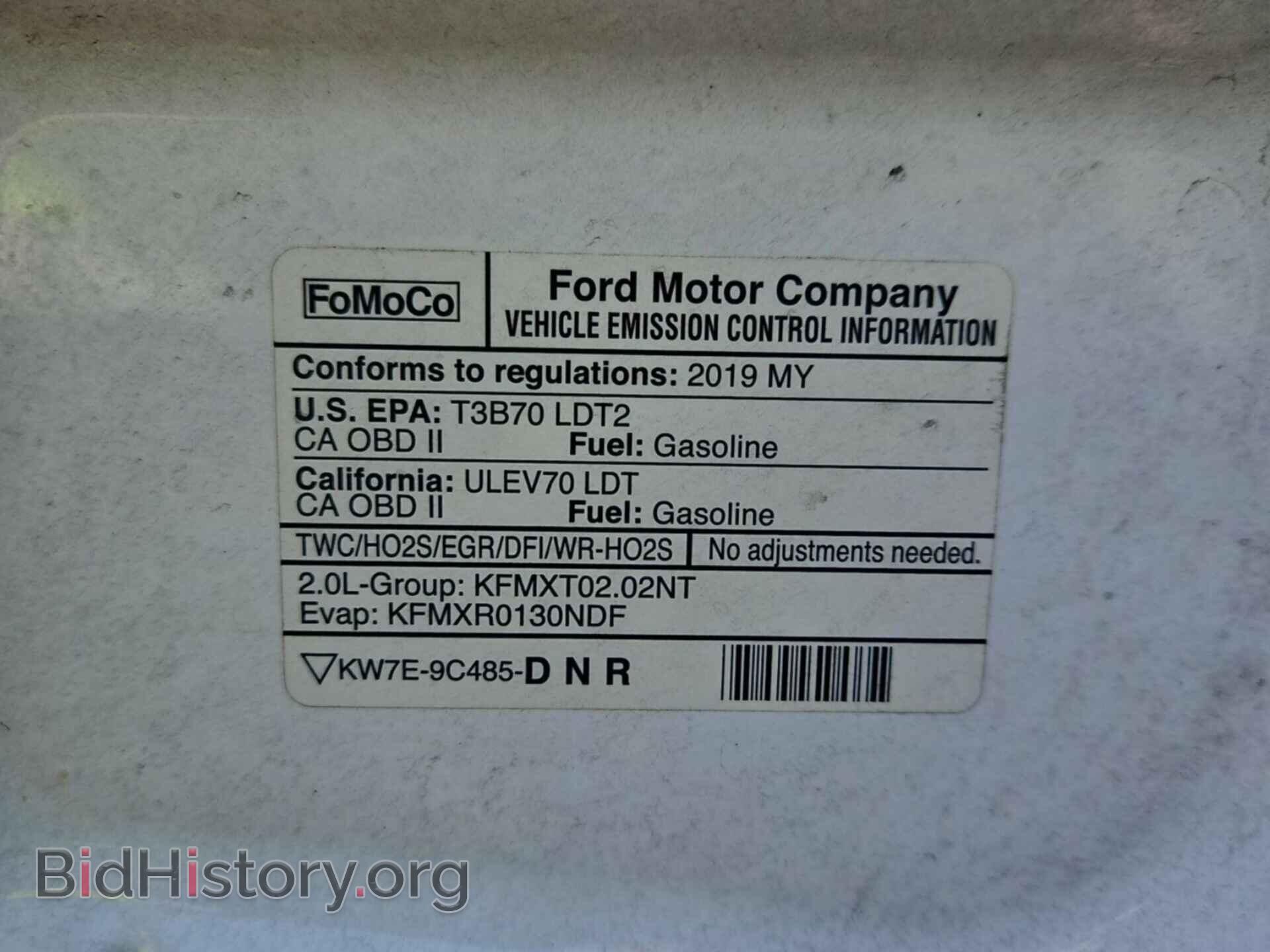 2019 FORD TRANSIT CONNECT - VIN: NM0LS7E28K1389698 - Фото 2