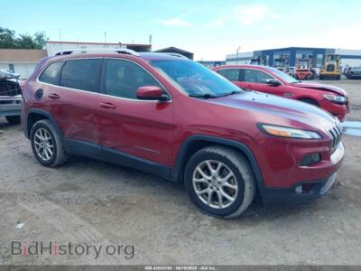 2014 Jeep CHEROKEE Latitude, red — VIN 1C4PJLCB6EW123770, IAAI