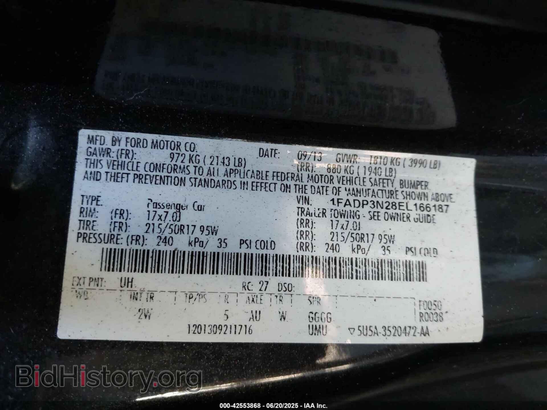 2014 FORD FOCUS - VIN: 1FADP3N28EL166187 - Photo 9