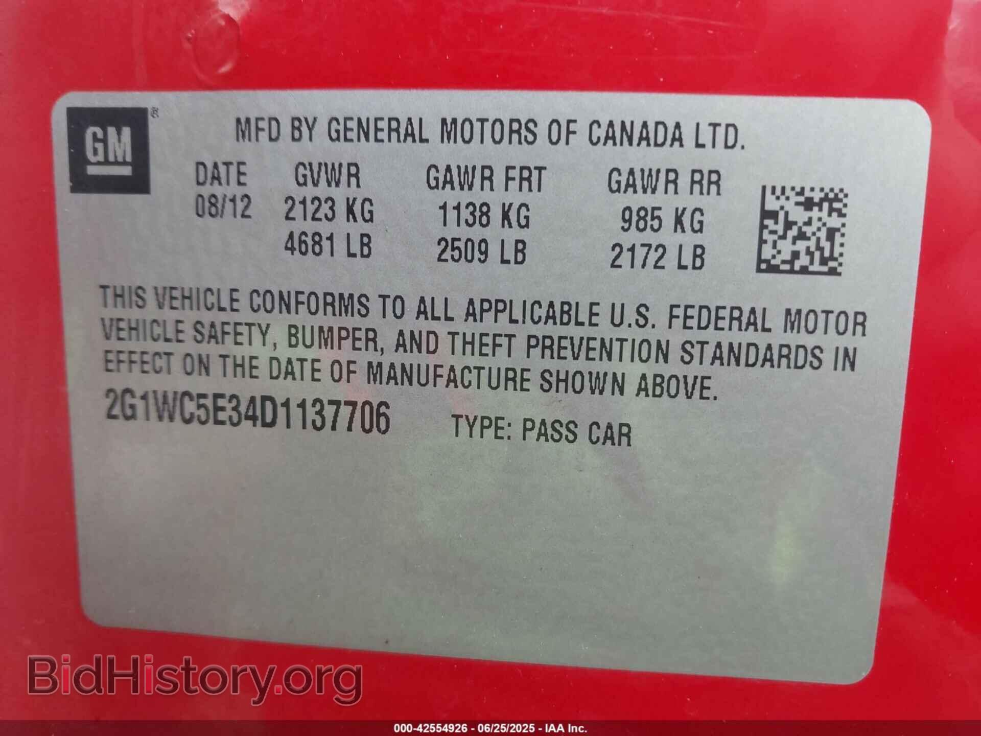 2013 CHEVROLET IMPALA - VIN: 2G1WC5E34D1137706 - Фото 9