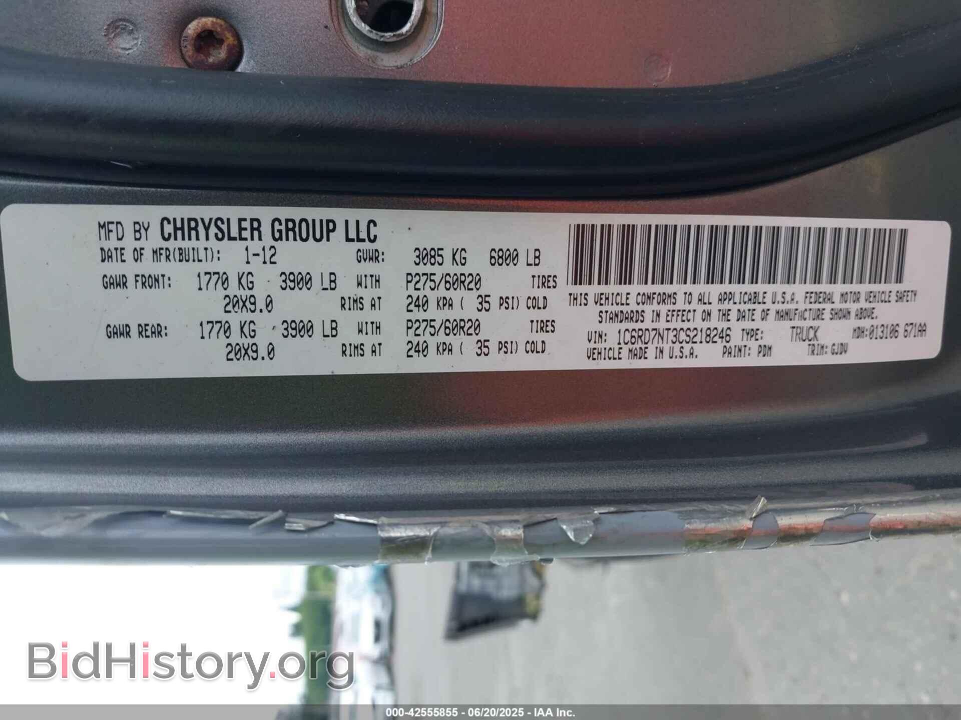 2012 RAM 1500 - VIN: 1C6RD7NT3CS218246 - Фото 9