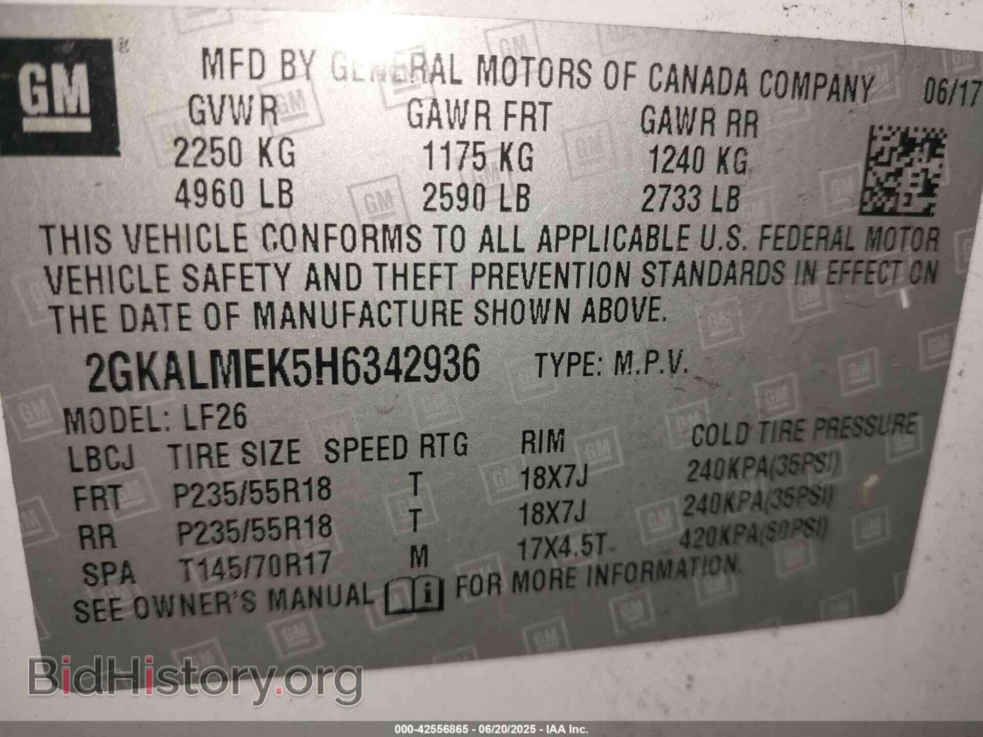 2017 GMC TERRAIN - VIN: 2GKALMEK5H6342936 - Фото 9
