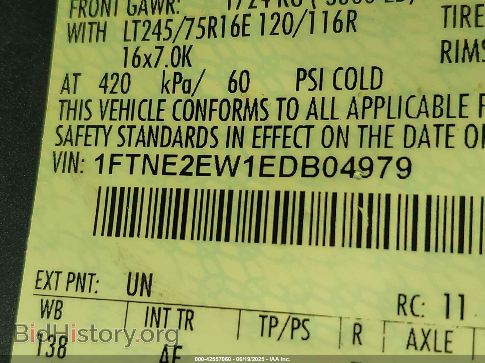 2014 FORD E-250 - VIN: 1FTNE2EW1EDB04979 - Фото 9