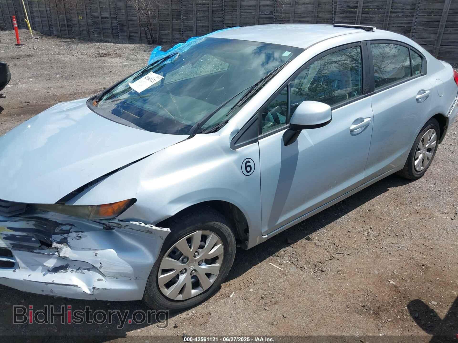 2012 HONDA CIVIC - VIN: 2HGFB2F52CH596040 - Фото 2
