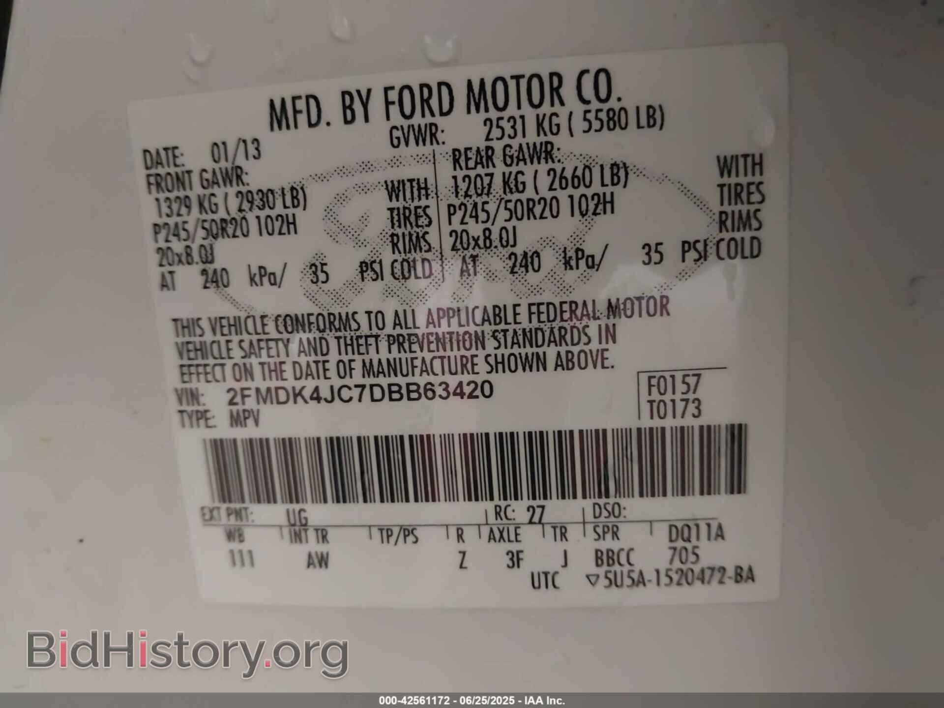 2013 FORD EDGE - VIN: 2FMDK4JC7DBB63420 - Photo 9