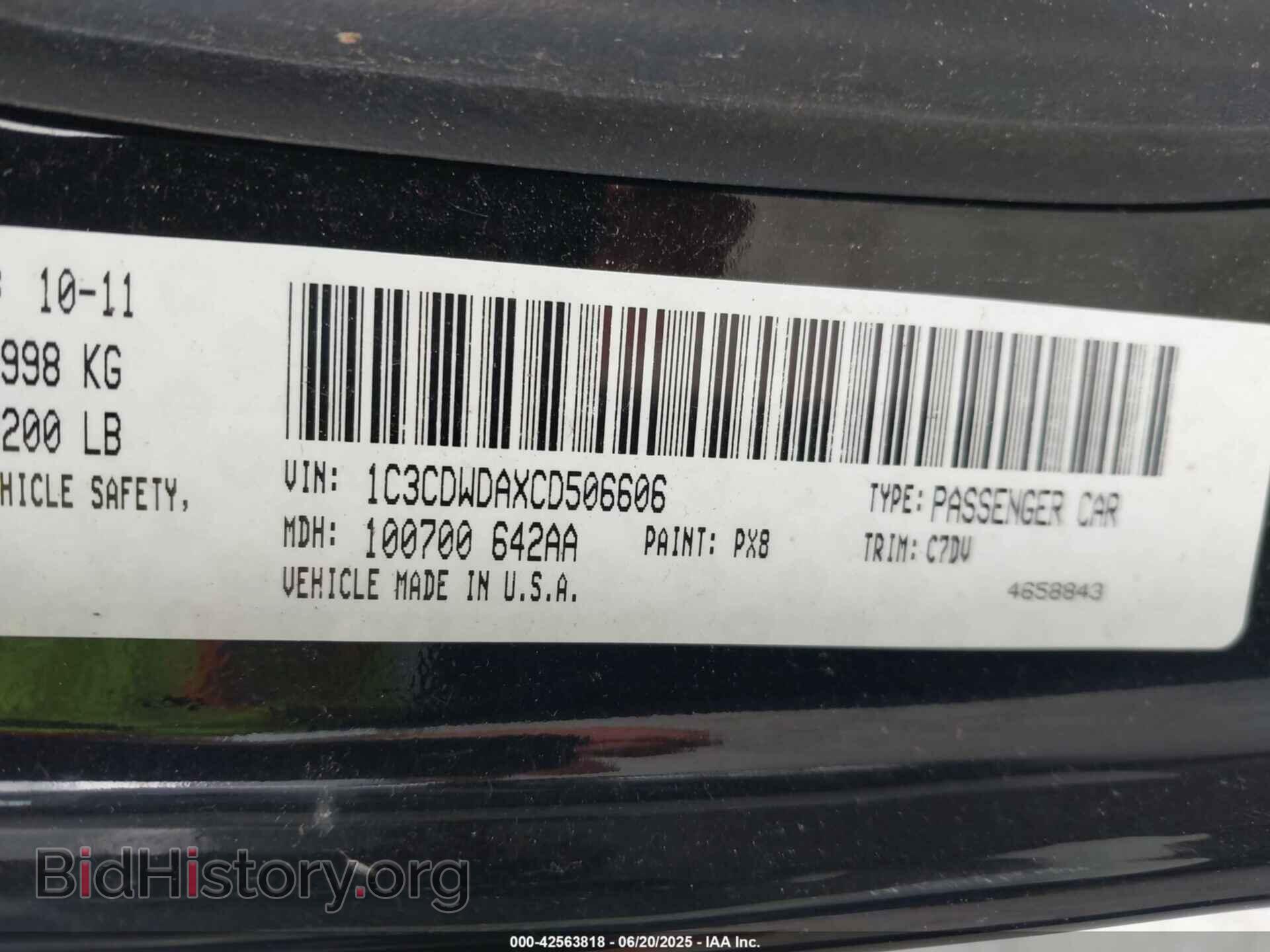 2012 DODGE CALIBER - VIN: 1C3CDWDAXCD506606 - Photo 9