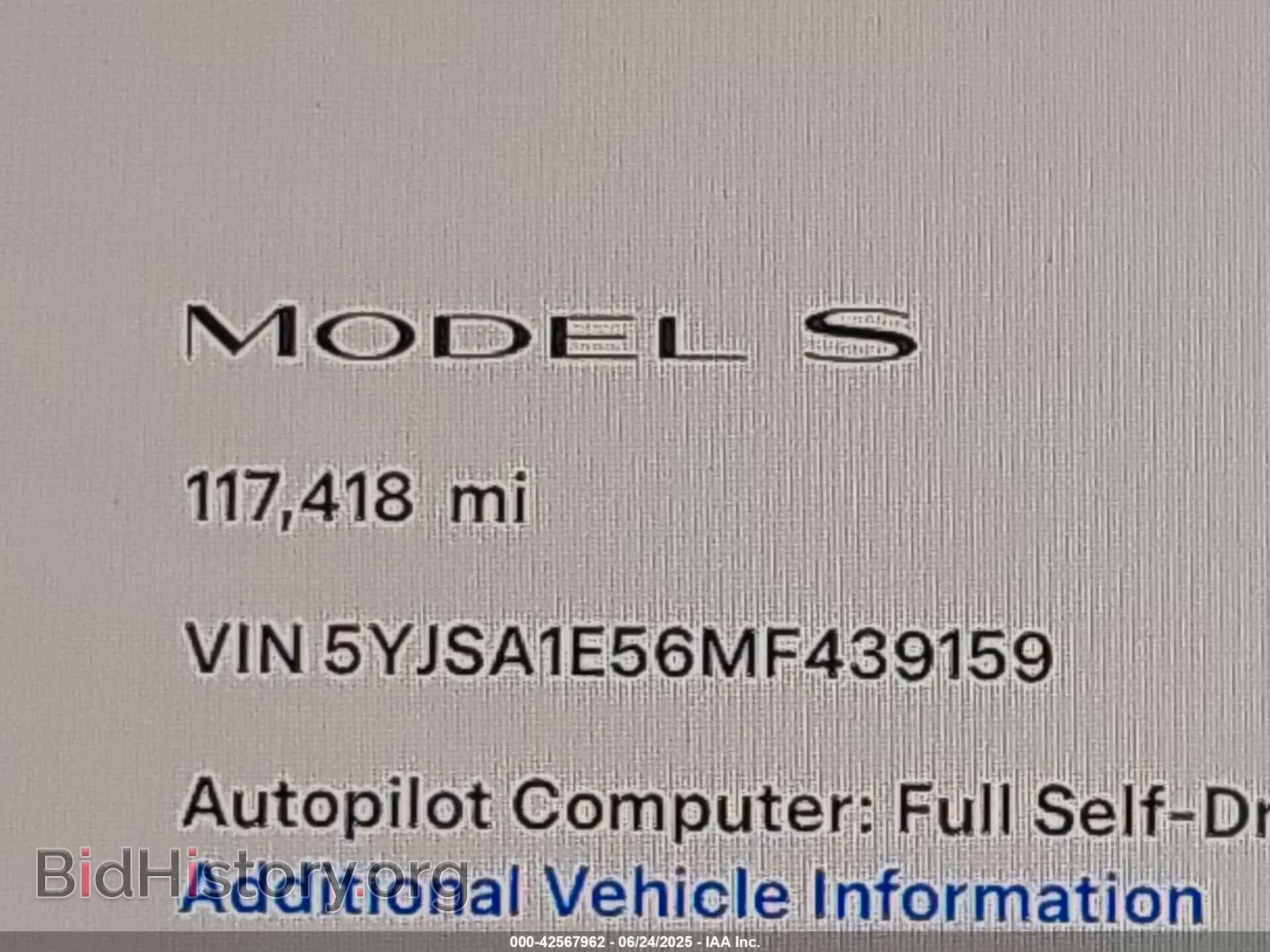 2021 TESLA MODEL S - VIN: 5YJSA1E56MF439159 - Фото 15