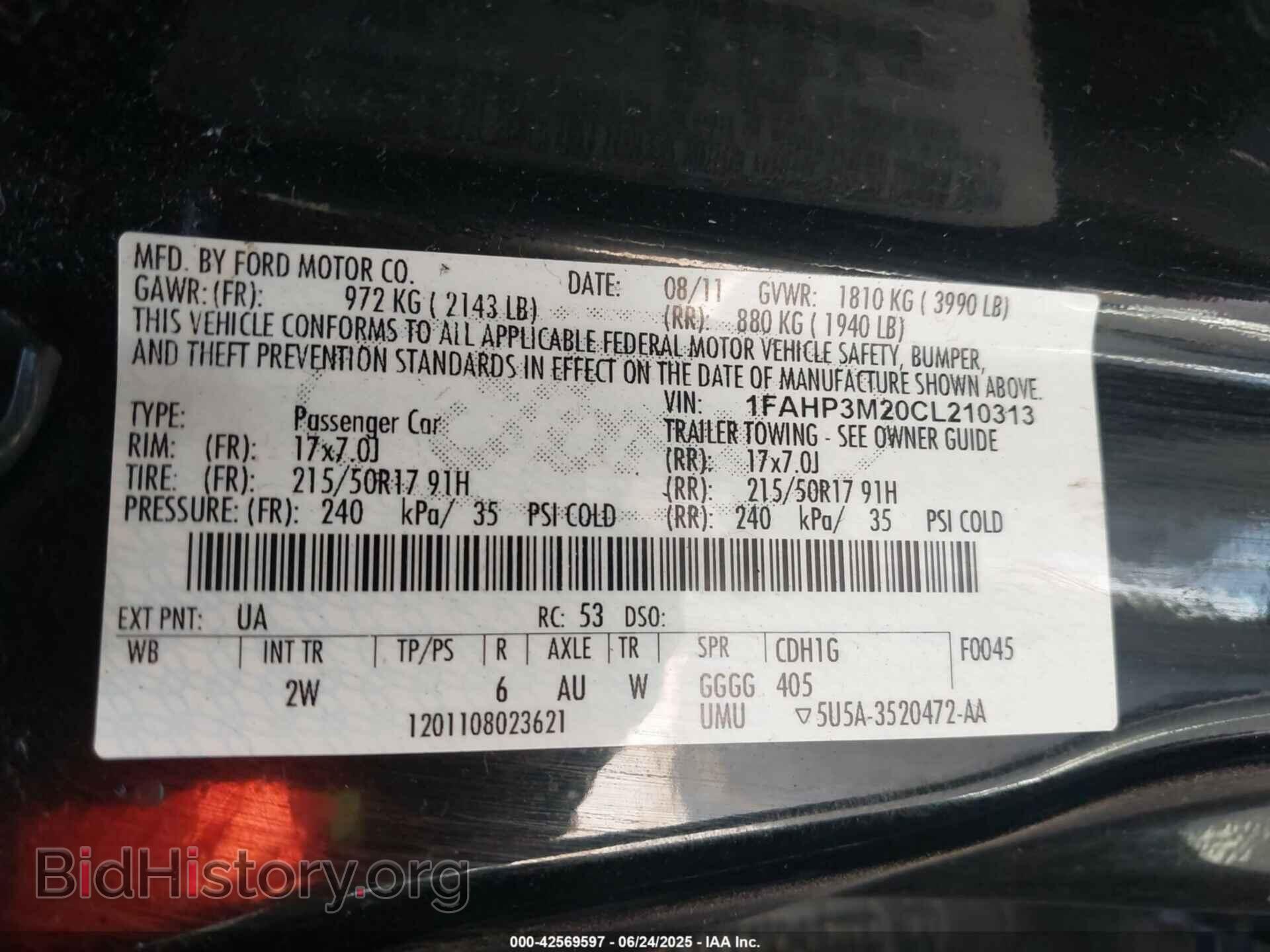 2012 FORD FOCUS - VIN: 1FAHP3M20CL210313 - Фото 9