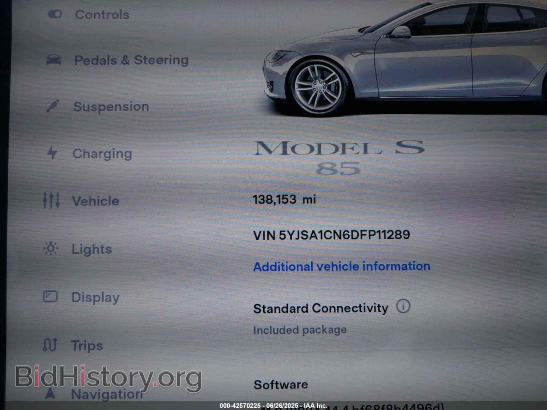 2013 TESLA MODEL S - VIN: 5YJSA1CN6DFP11289 - Photo 7