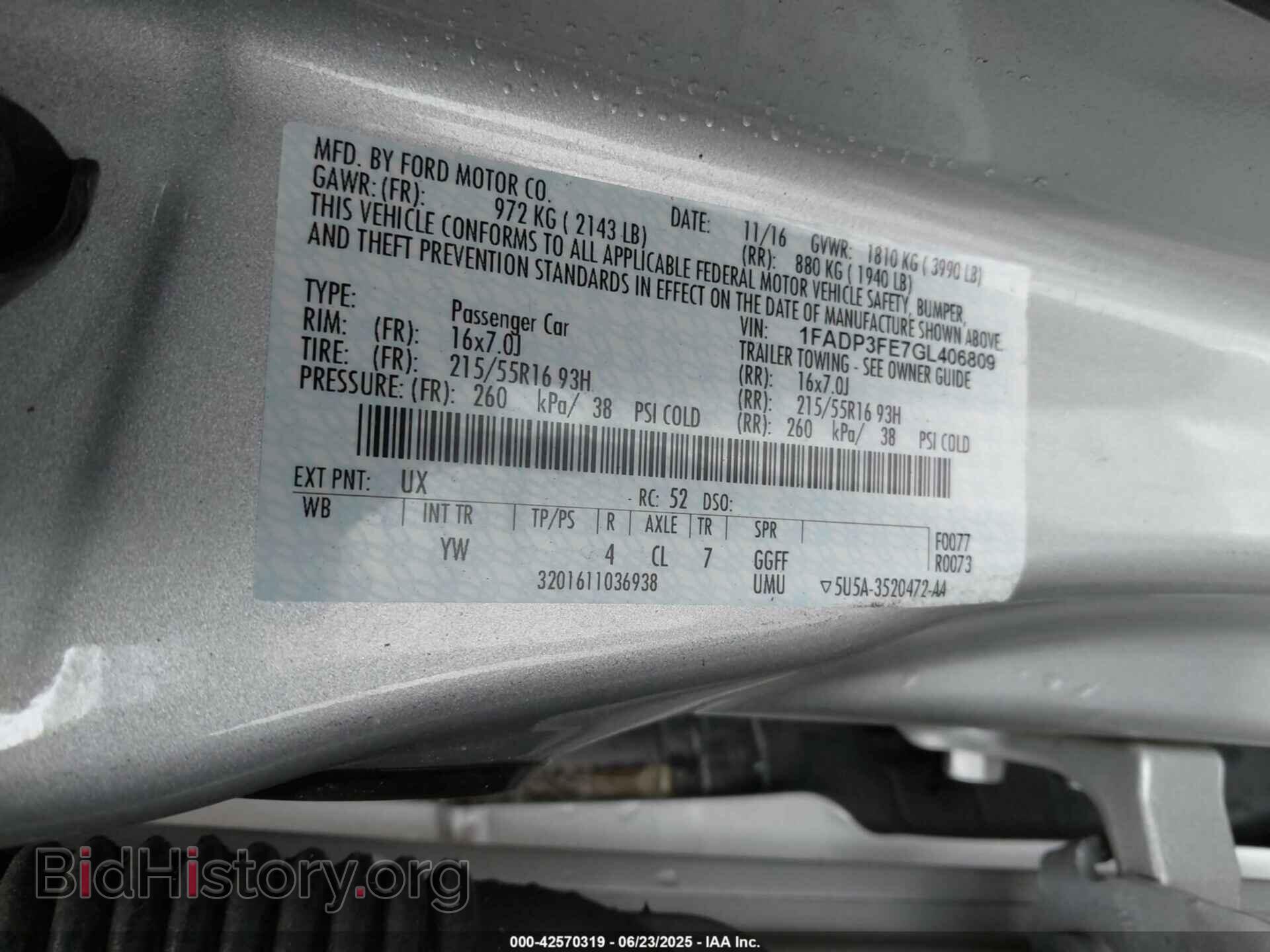 2016 FORD FOCUS - VIN: 1FADP3FE7GL406809 - Photo 9