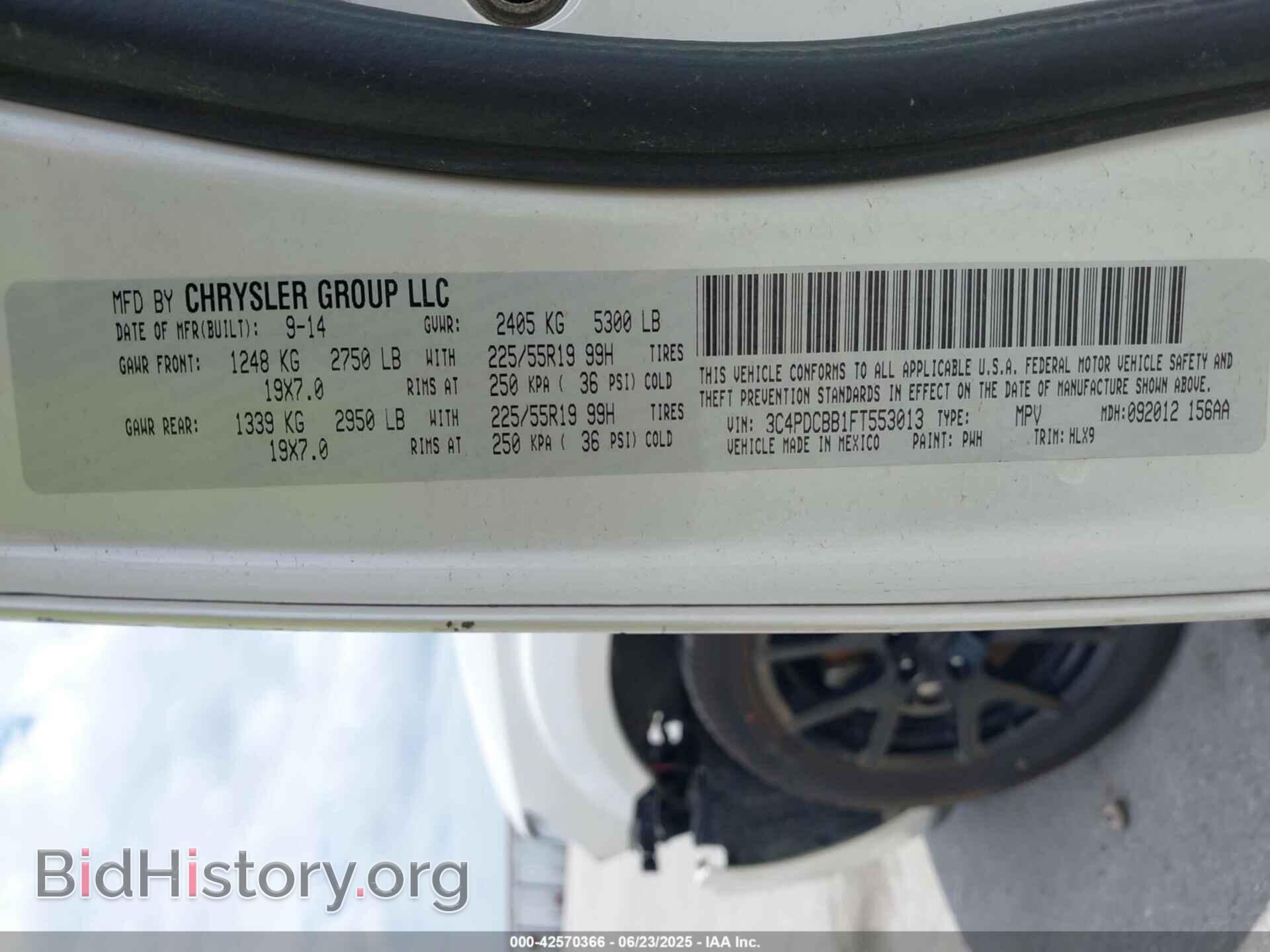 2015 DODGE JOURNEY - VIN: 3C4PDCBB1FT553013 - Photo 9