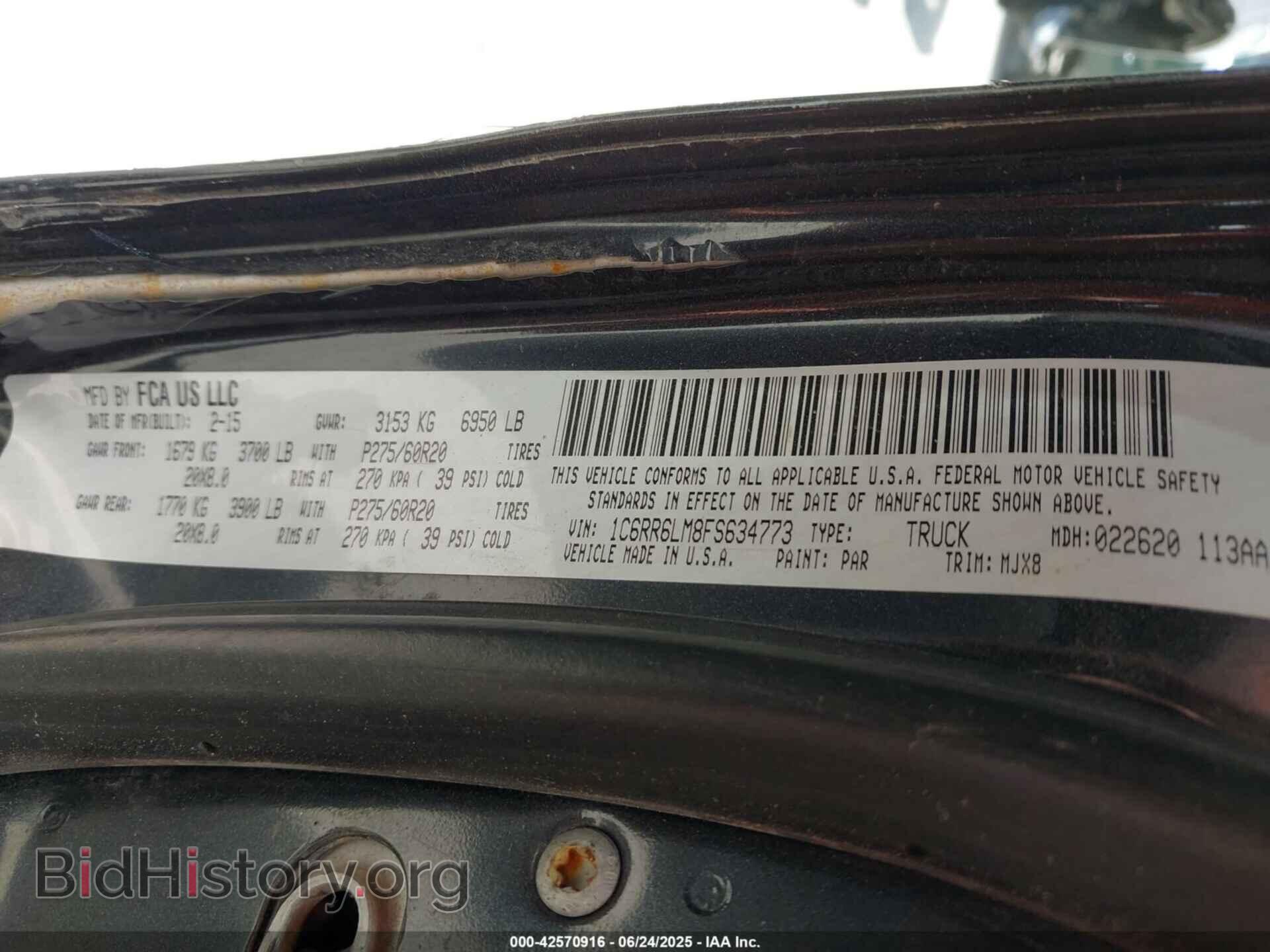 2015 RAM 1500 - VIN: 1C6RR6LM8FS634773 - Фото 9