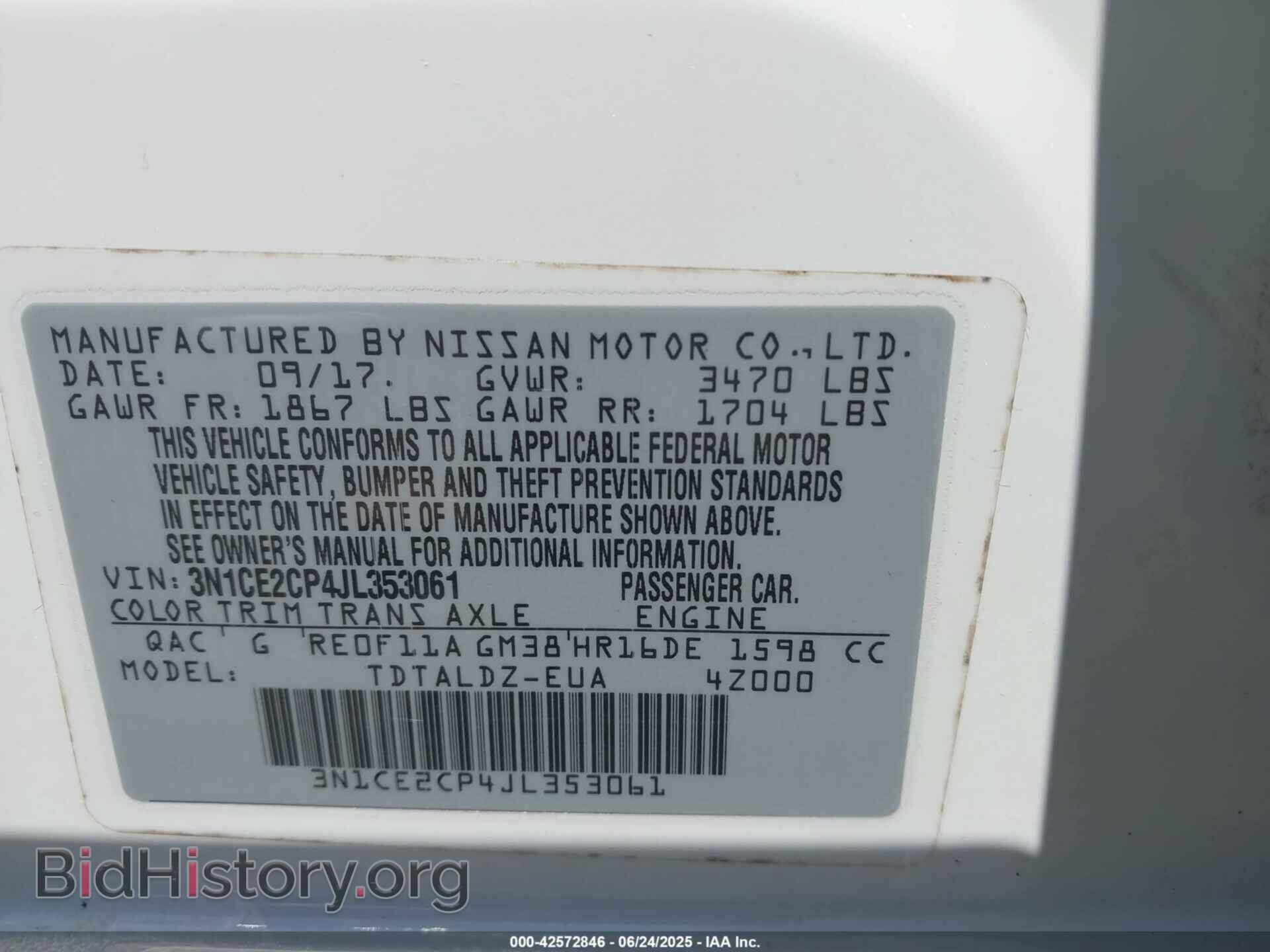 2018 NISSAN VERSA NOTE - VIN: 3N1CE2CP4JL353061 - Фото 9