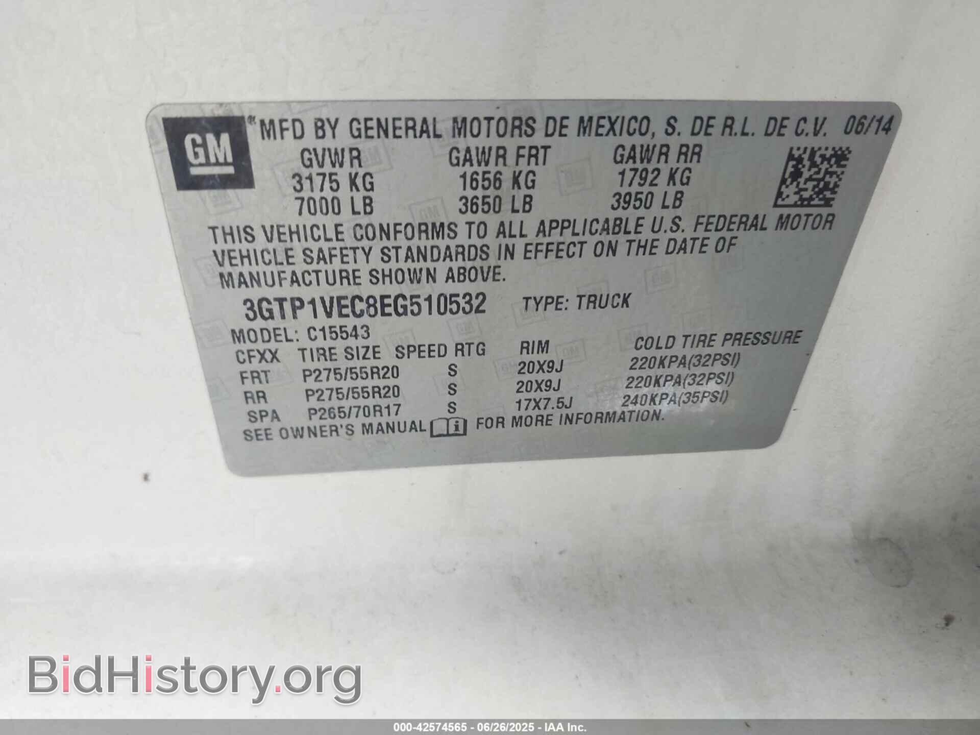 2014 GMC SIERRA 1500 - VIN: 3GTP1VEC8EG510532 - Photo 9