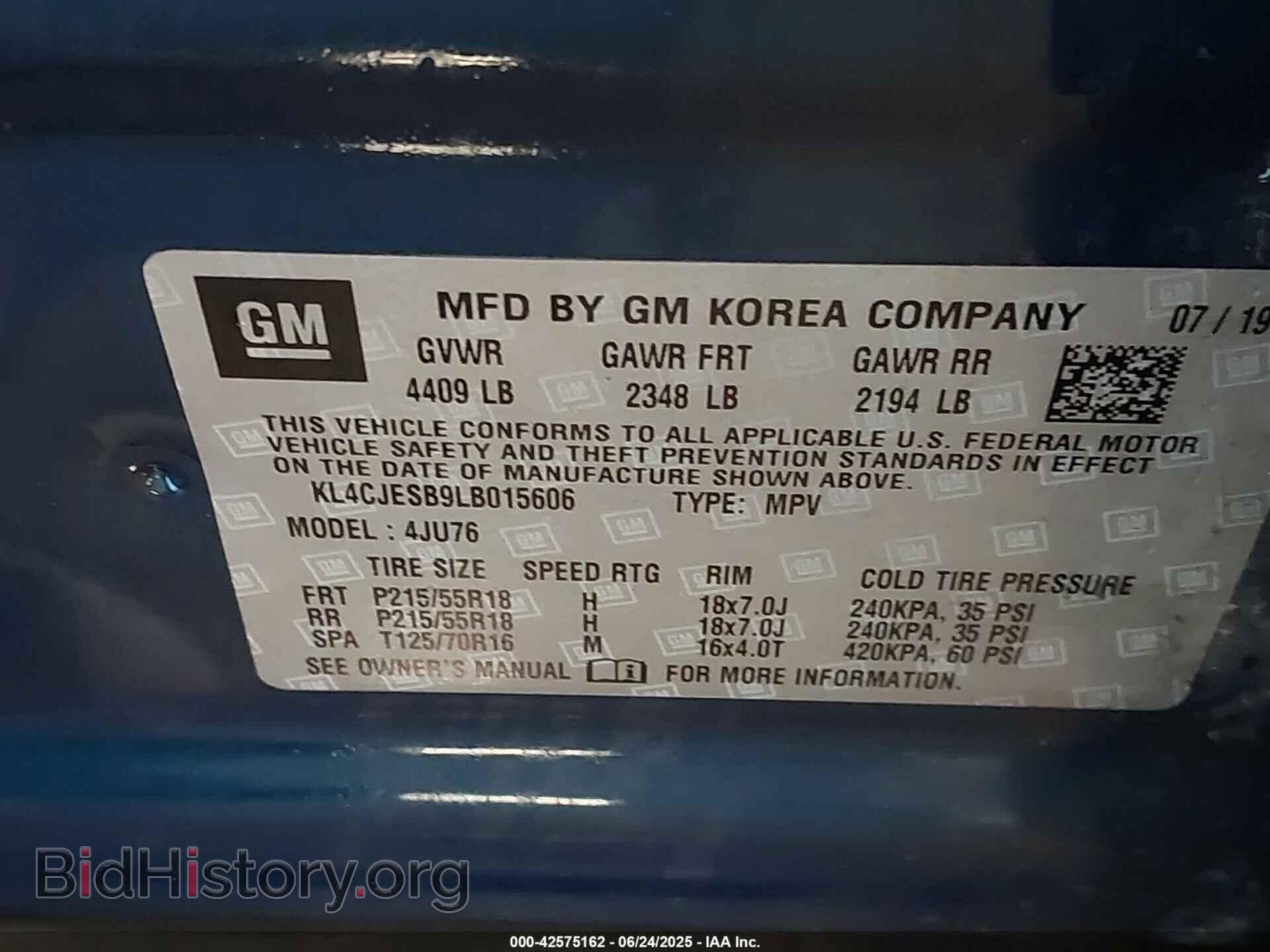 2020 BUICK ENCORE - VIN: KL4CJESB9LB015606 - Photo 9