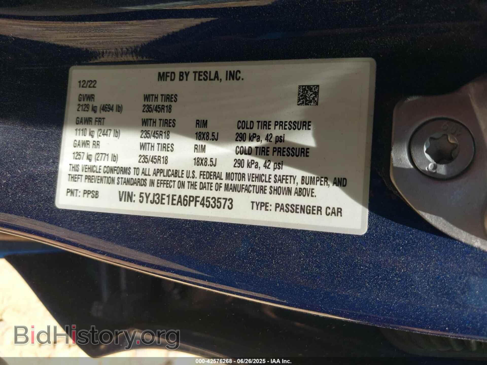 2023 TESLA MODEL 3 - VIN: 5YJ3E1EA6PF453573 - Фото 9