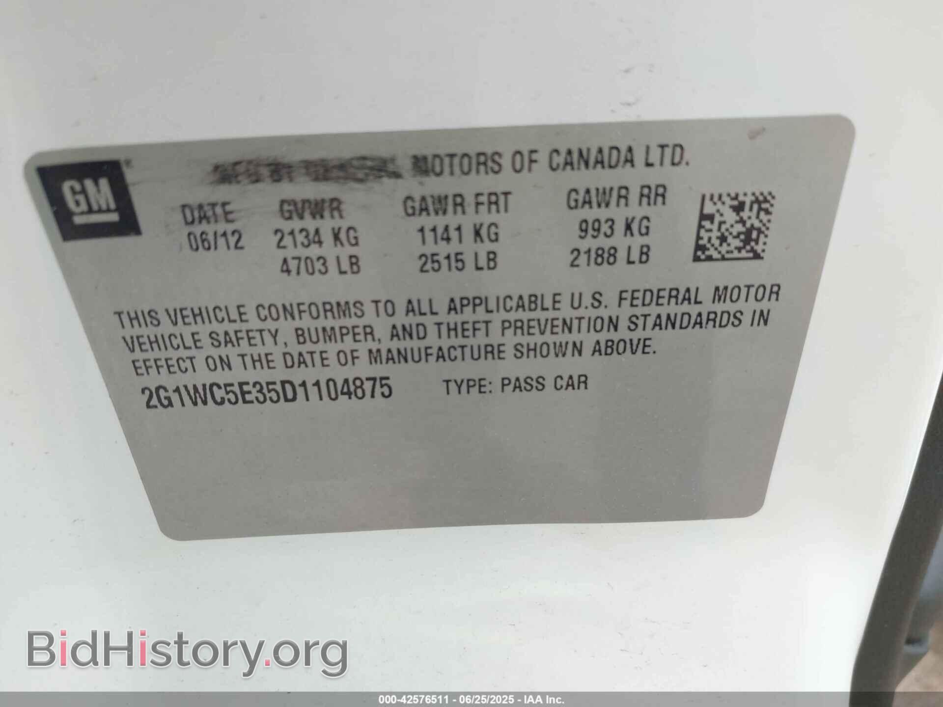 2013 CHEVROLET IMPALA - VIN: 2G1WC5E35D1104875 - Фото 9