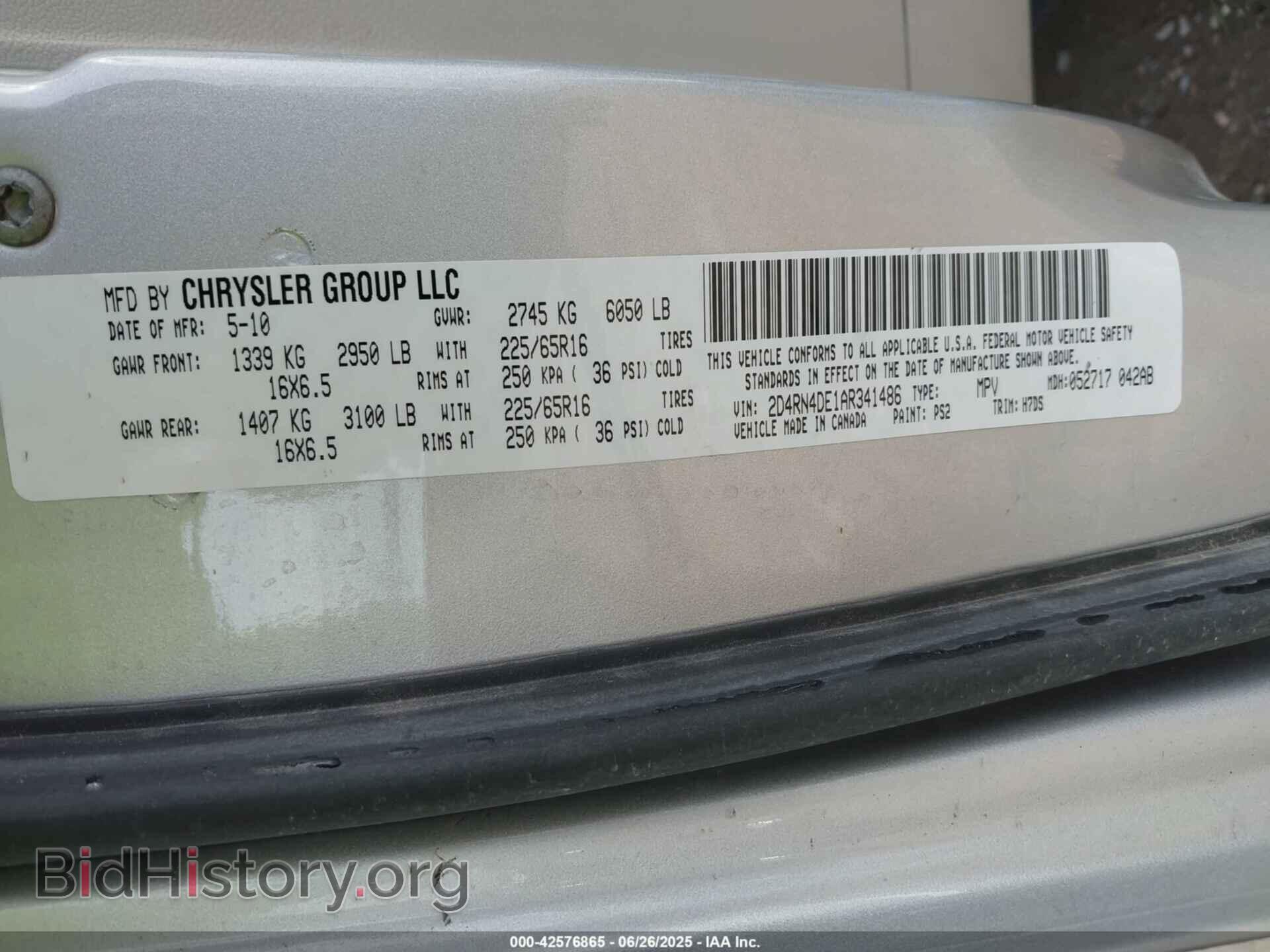 2010 DODGE GRAND CARAVAN - VIN: 2D4RN4DE1AR341486 - Фото 9