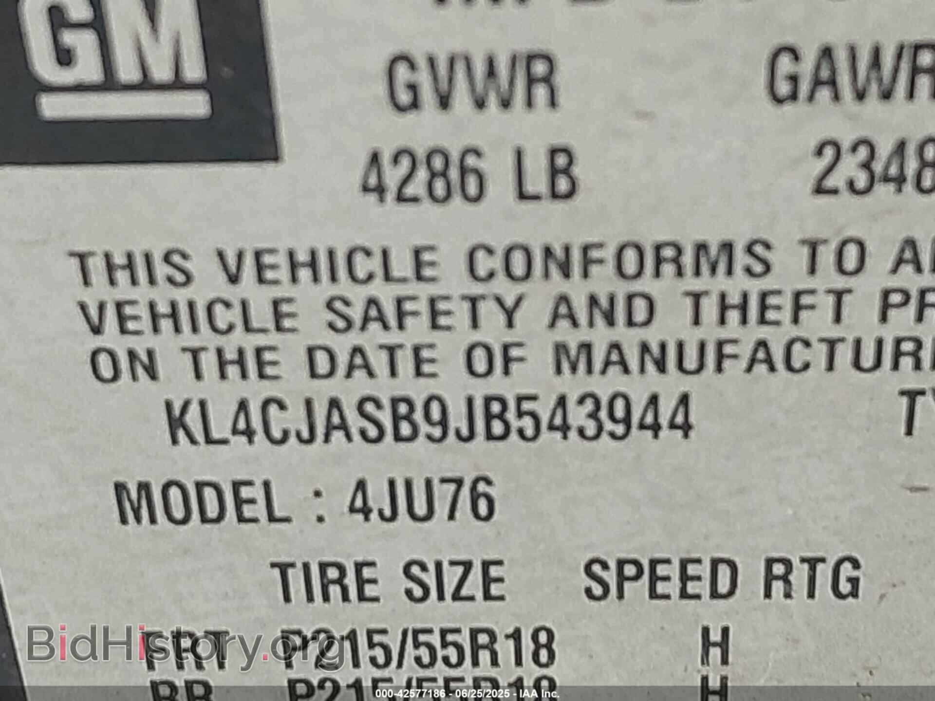 2018 BUICK ENCORE - VIN: KL4CJASB9JB543944 - Фото 9