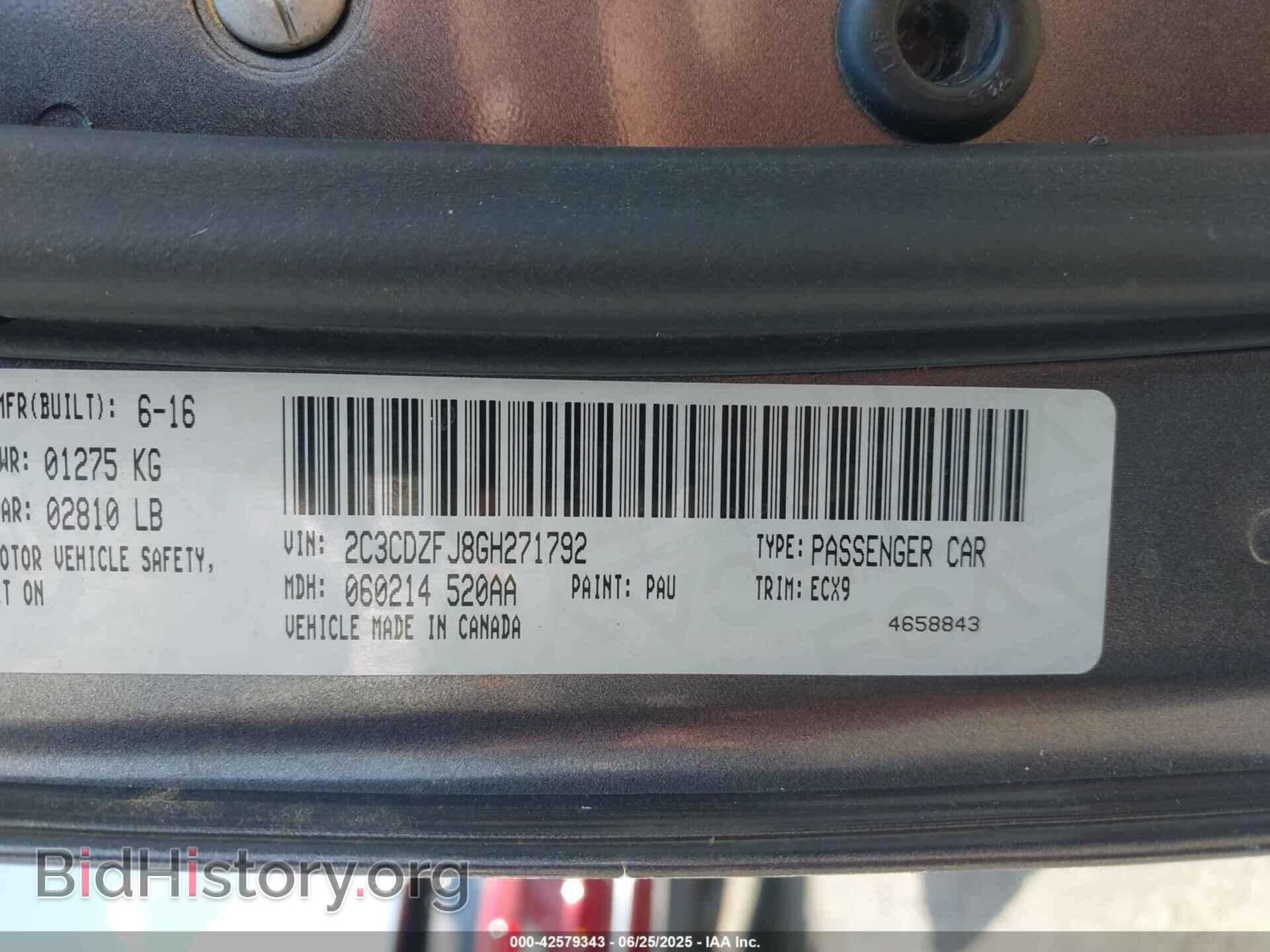 2016 DODGE CHALLENGER - VIN: 2C3CDZFJ8GH271792 - Фото 9