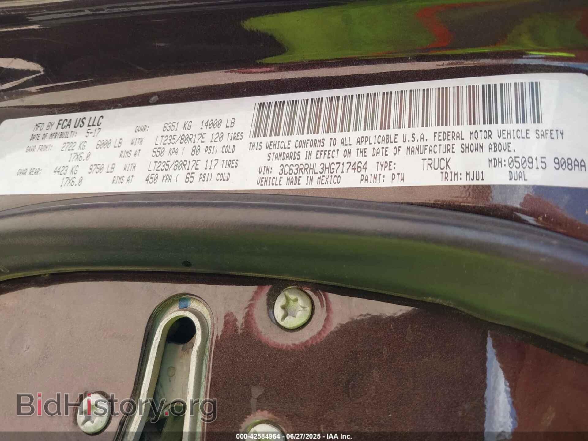 2017 RAM 3500 - VIN: 3C63RRHL3HG717464 - Фото 8