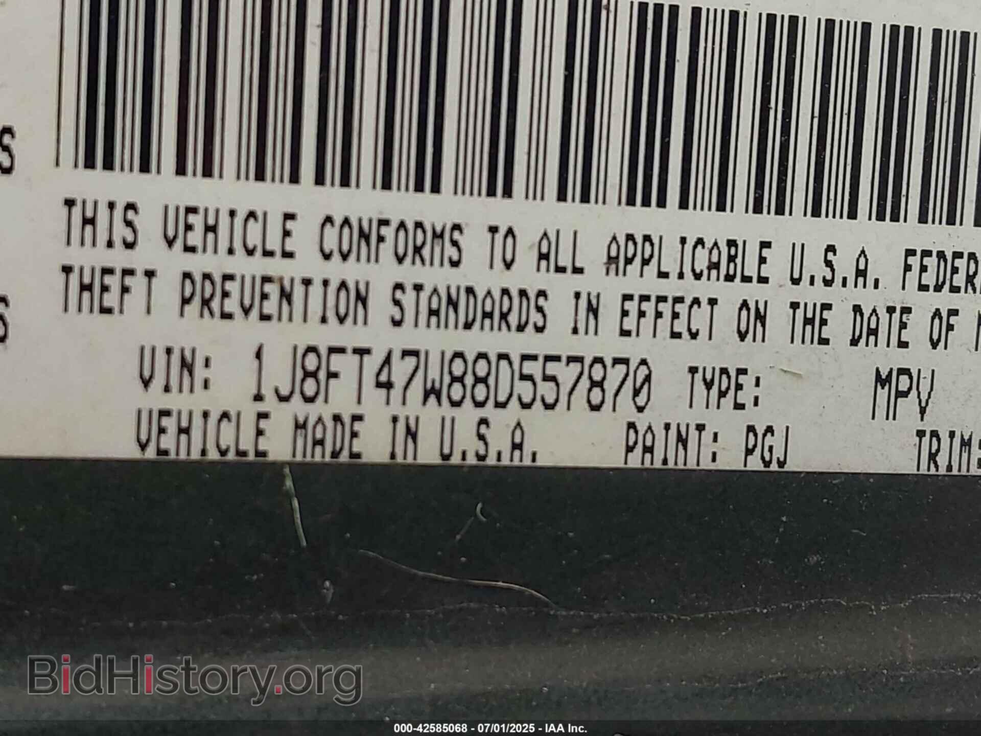 2008 JEEP COMPASS - VIN: 1J8FT47W88D557870 - Фото 9