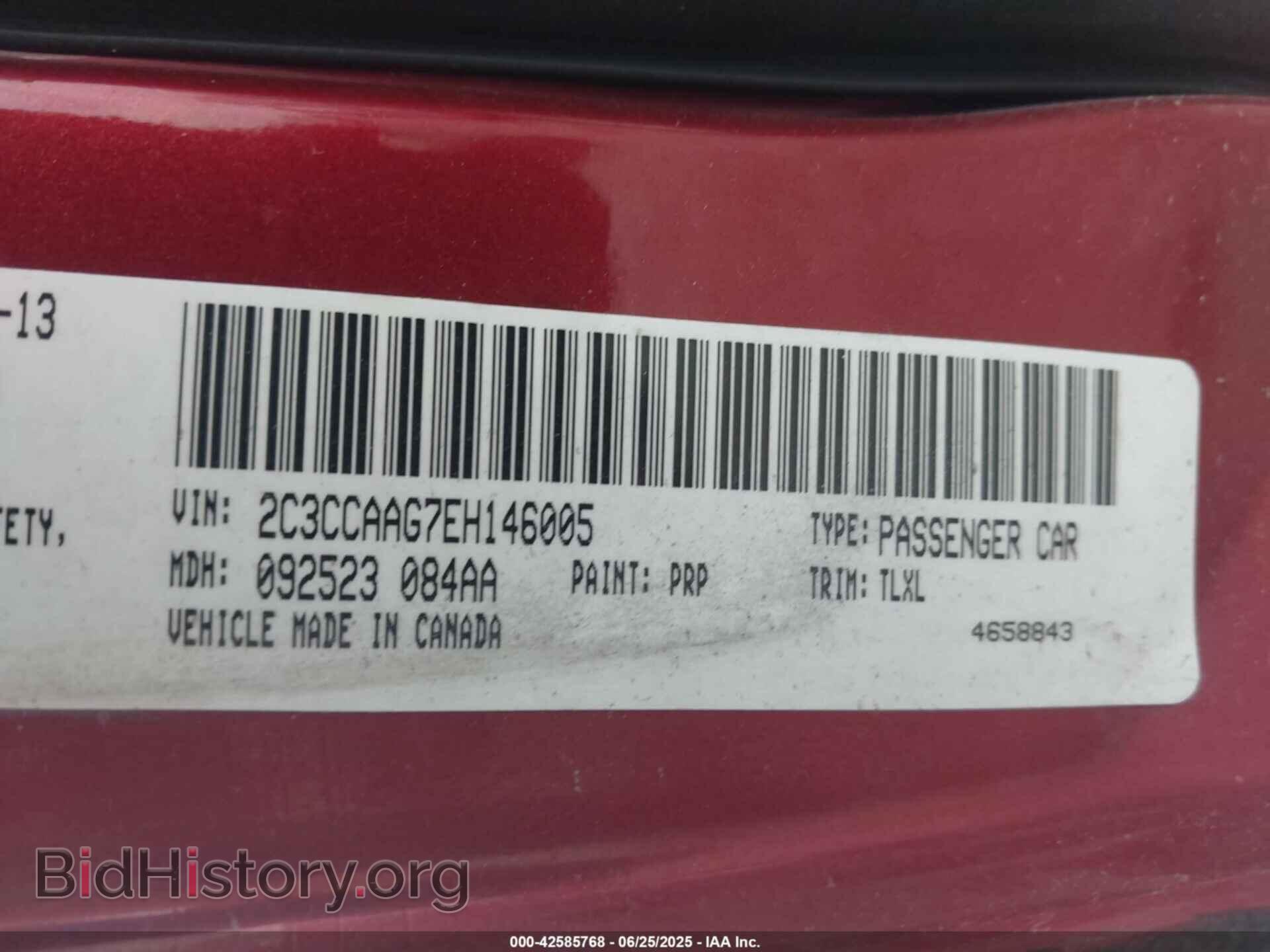 2014 CHRYSLER 300 - VIN: 2C3CCAAG7EH146005 - Фото 9