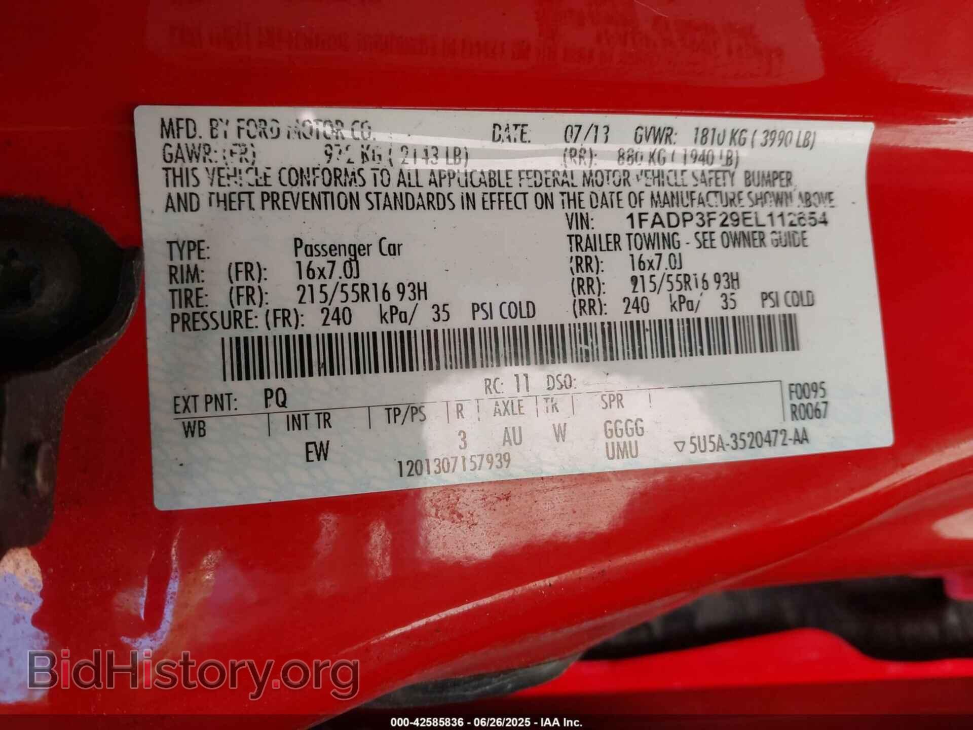 2014 FORD FOCUS - VIN: 1FADP3F29EL112654 - Photo 9