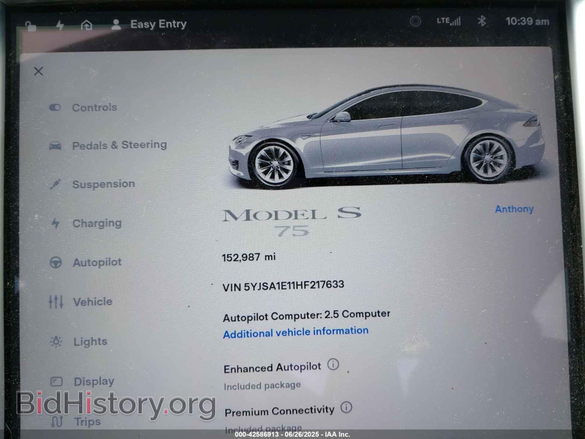 2017 TESLA MODEL S - VIN: 5YJSA1E11HF217633 - Photo 7