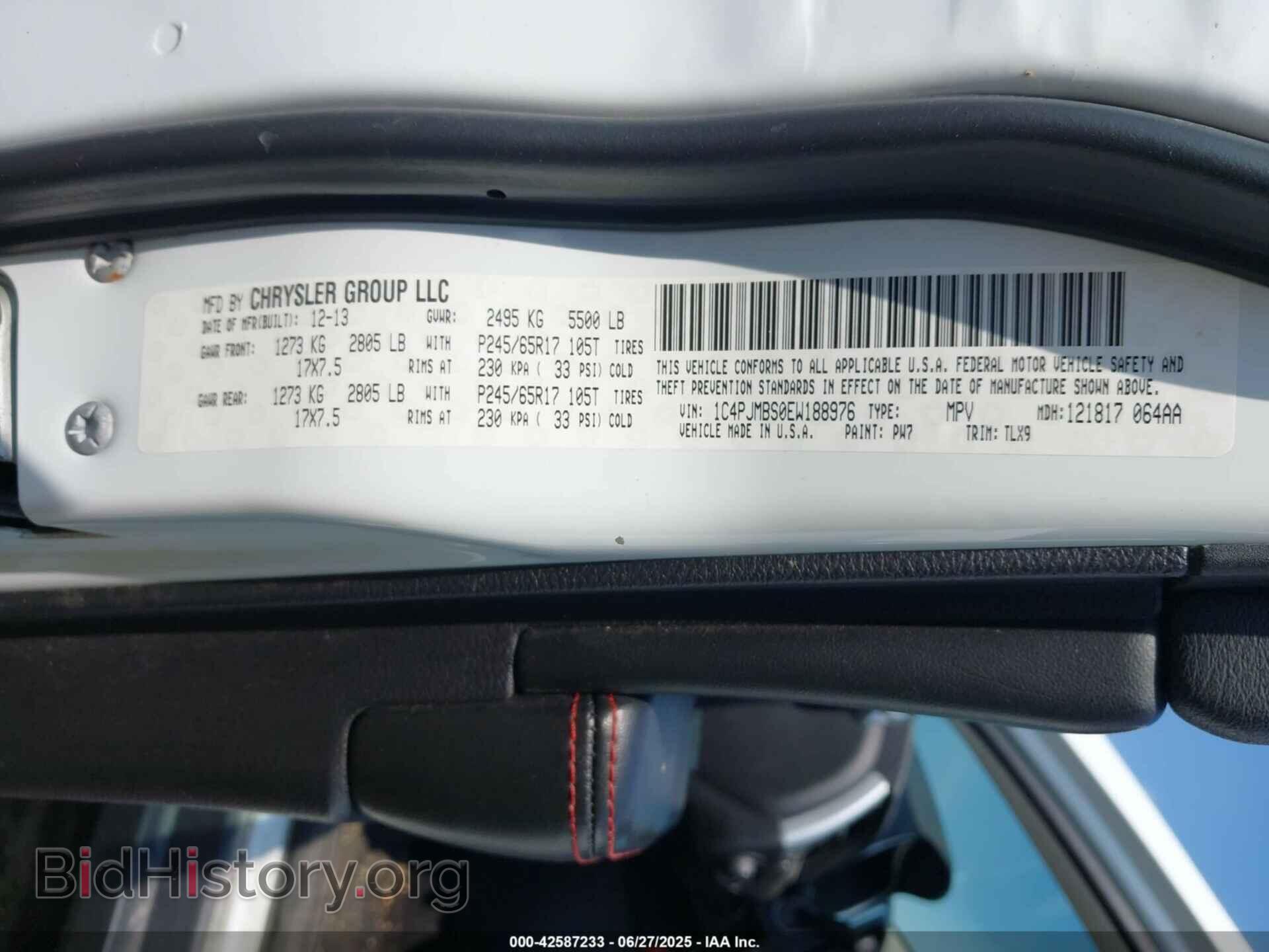 2014 JEEP CHEROKEE - VIN: 1C4PJMBS0EW188976 - Фото 9