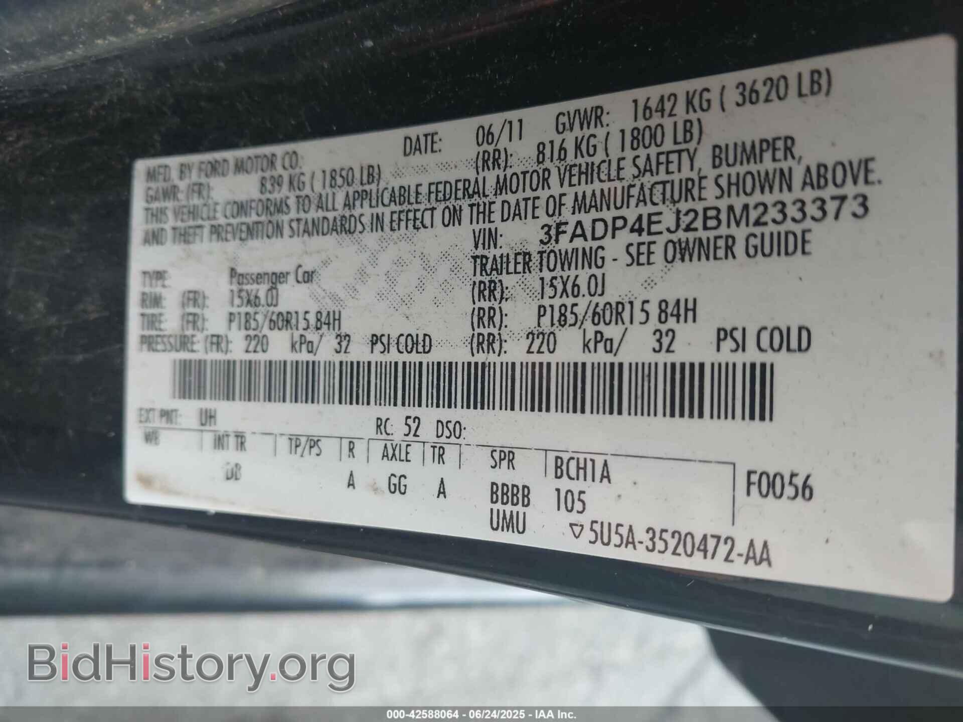 2011 FORD FIESTA - VIN: 3FADP4EJ2BM233373 - Photo 9