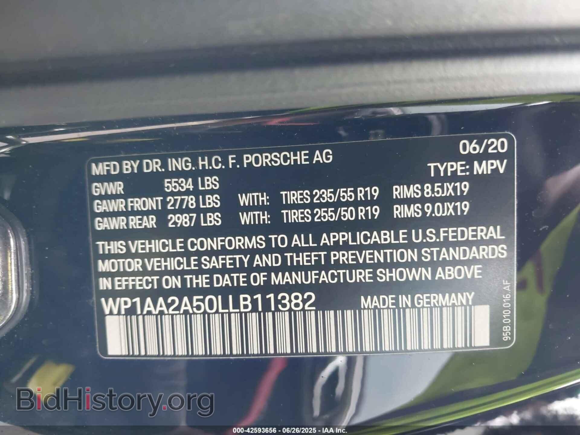 2020 PORSCHE MACAN - VIN: WP1AA2A50LLB11382 - Фото 9