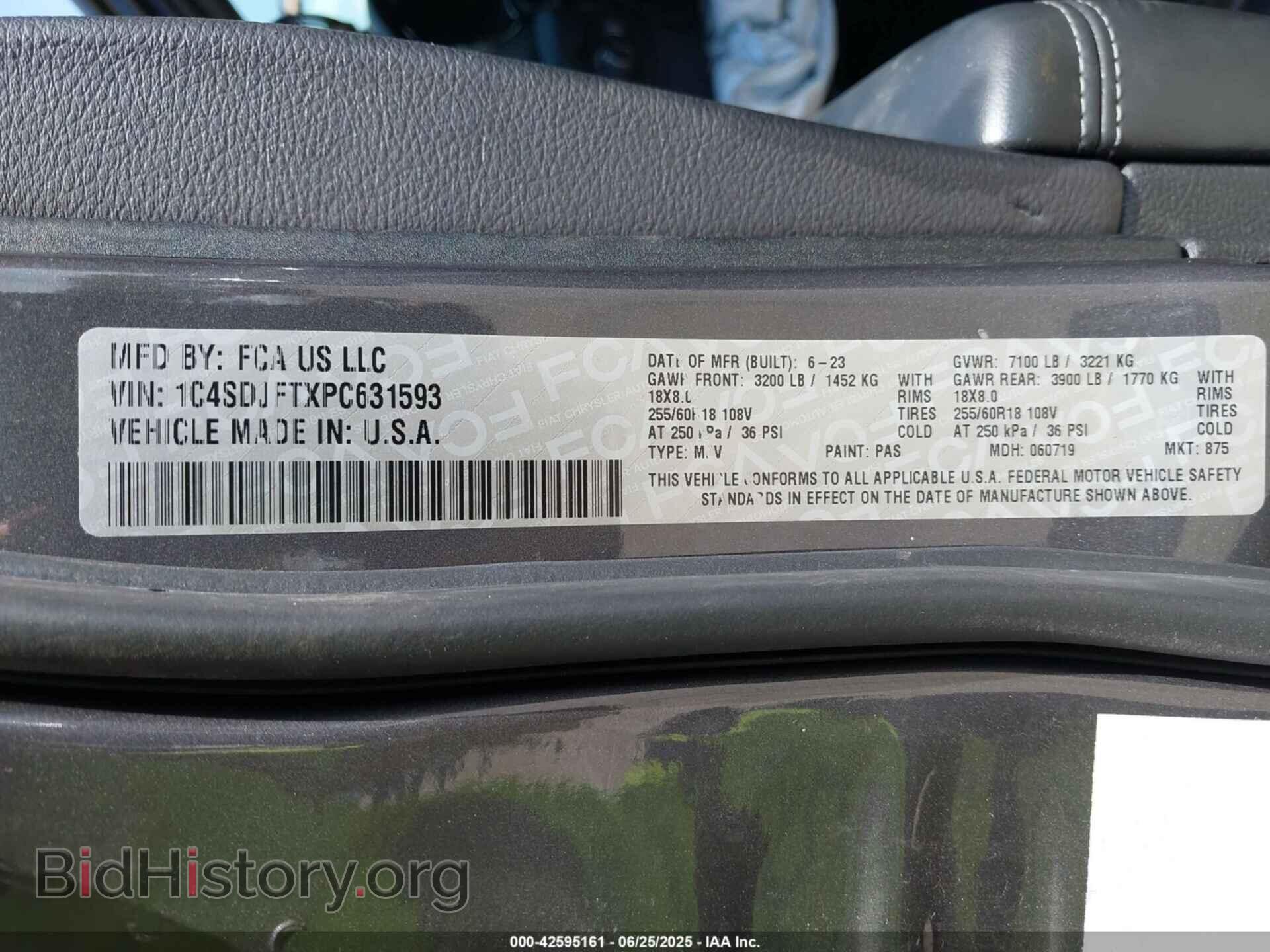2023 DODGE DURANGO - VIN: 1C4SDJFTXPC631593 - Фото 9