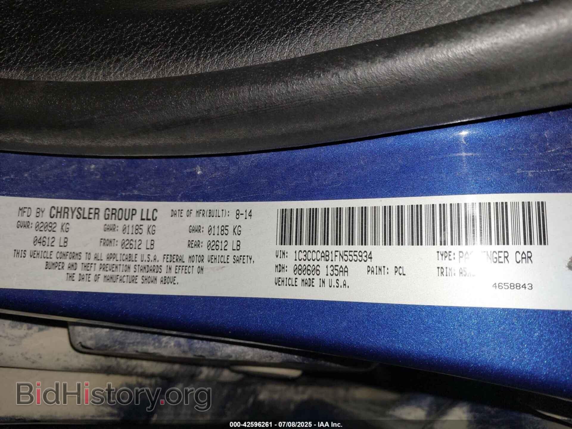 2015 CHRYSLER 200 - VIN: 1C3CCCAB1FN555934 - Photo 9