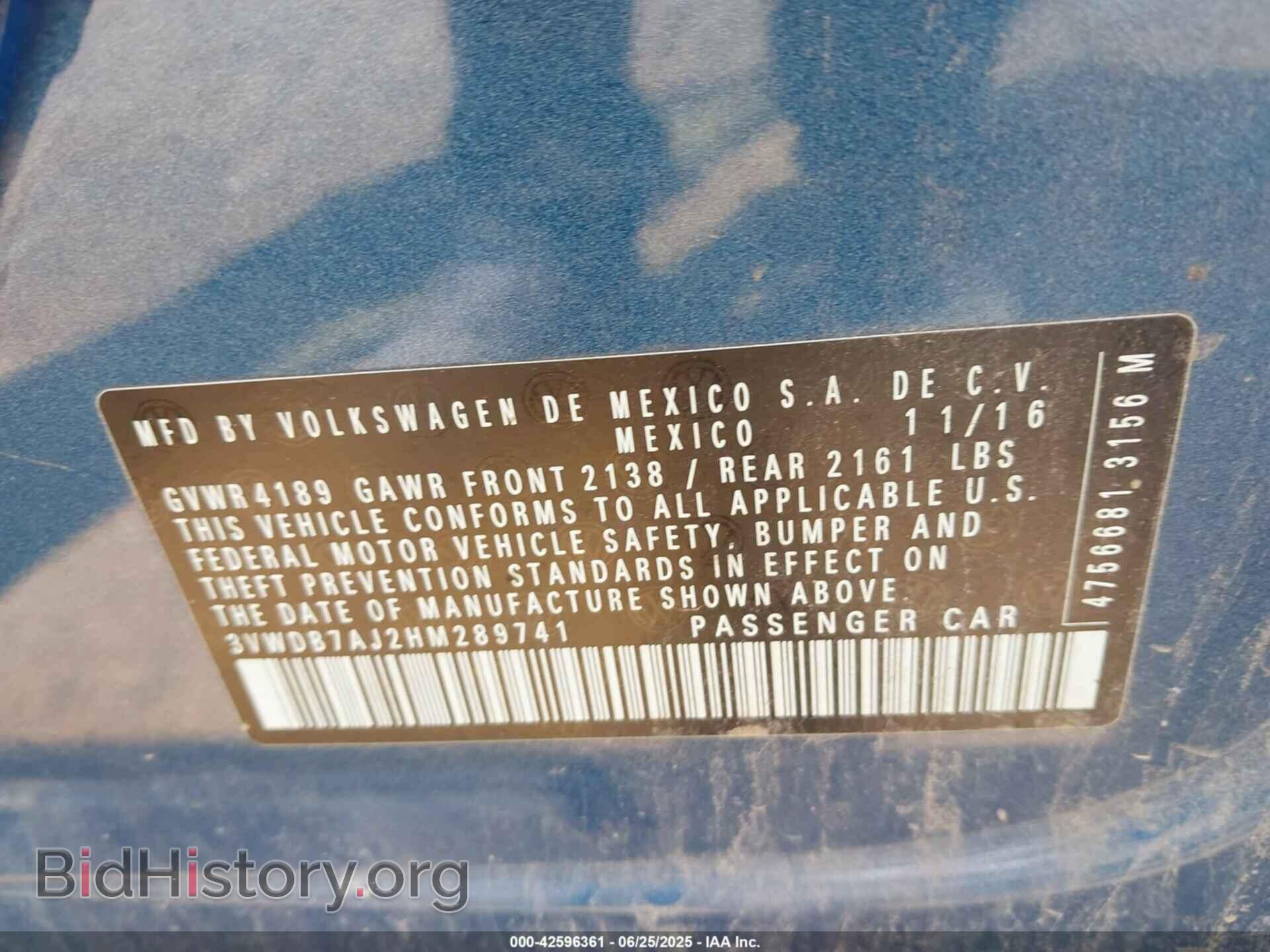 2017 VOLKSWAGEN JETTA - VIN: 3VWDB7AJ2HM289741 - Фото 9