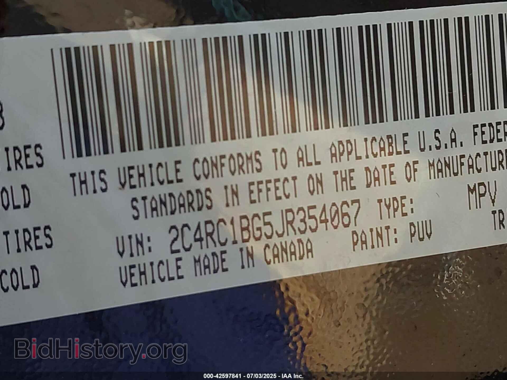 2018 CHRYSLER PACIFICA - VIN: 2C4RC1BG5JR354067 - Photo 9