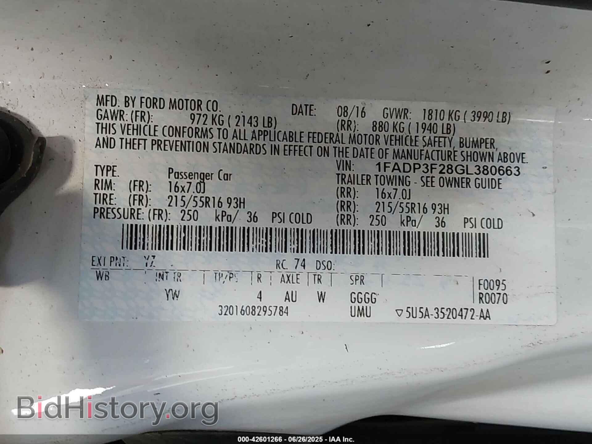 2016 FORD FOCUS - VIN: 1FADP3F28GL380663 - Photo 9