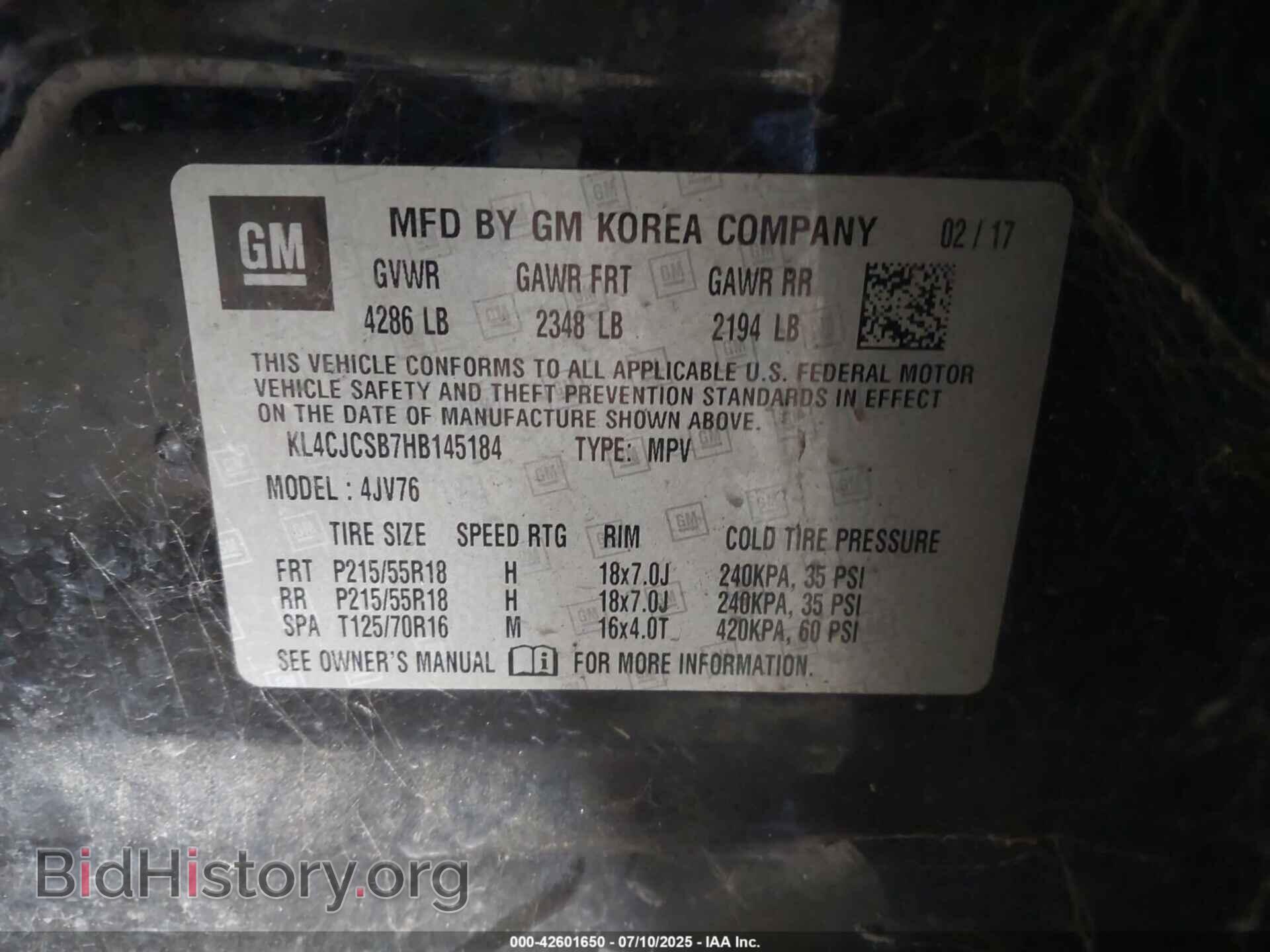 2017 BUICK ENCORE - VIN: KL4CJCSB7HB145184 - Photo 9