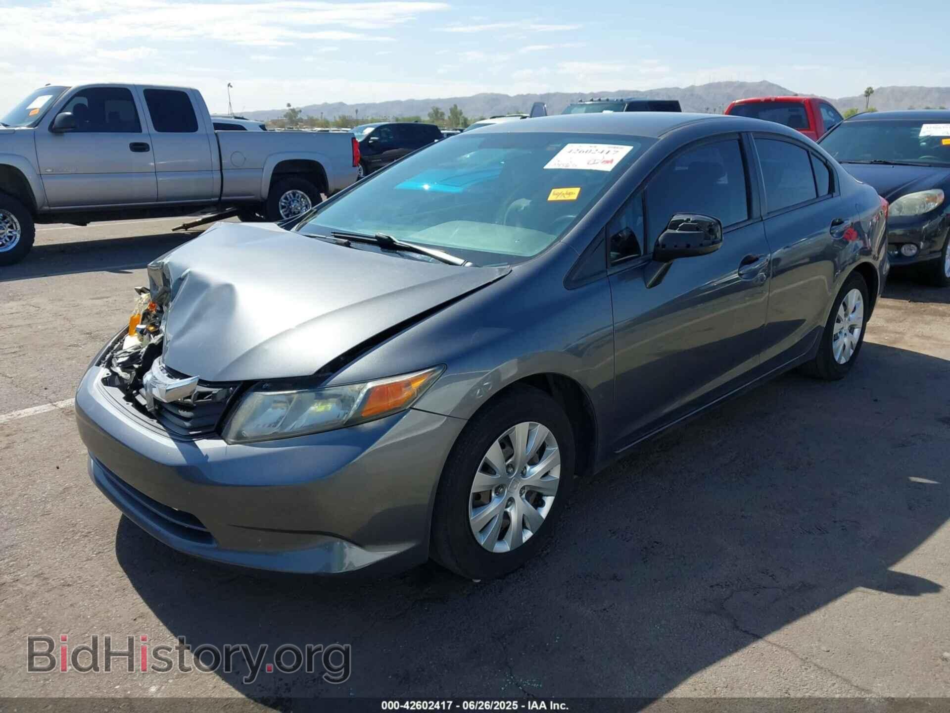 2012 HONDA CIVIC - VIN: 2HGFB2F57CH307301 - Фото 2