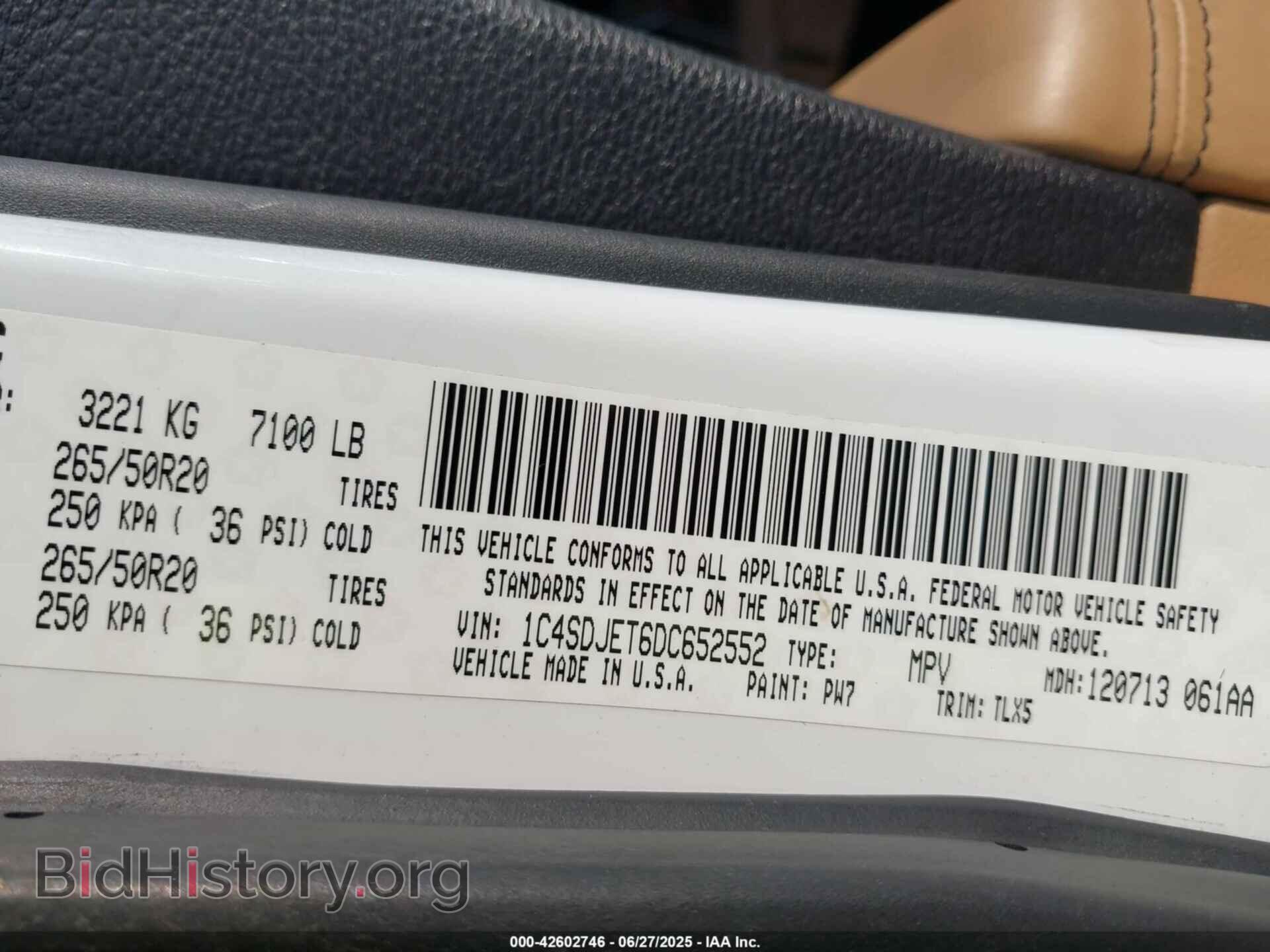 2013 DODGE DURANGO - VIN: 1C4SDJET6DC652552 - Фото 9