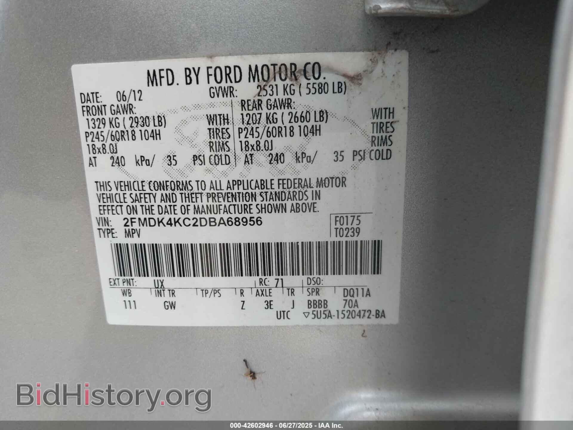 2013 FORD EDGE - VIN: 2FMDK4KC2DBA68956 - Photo 9