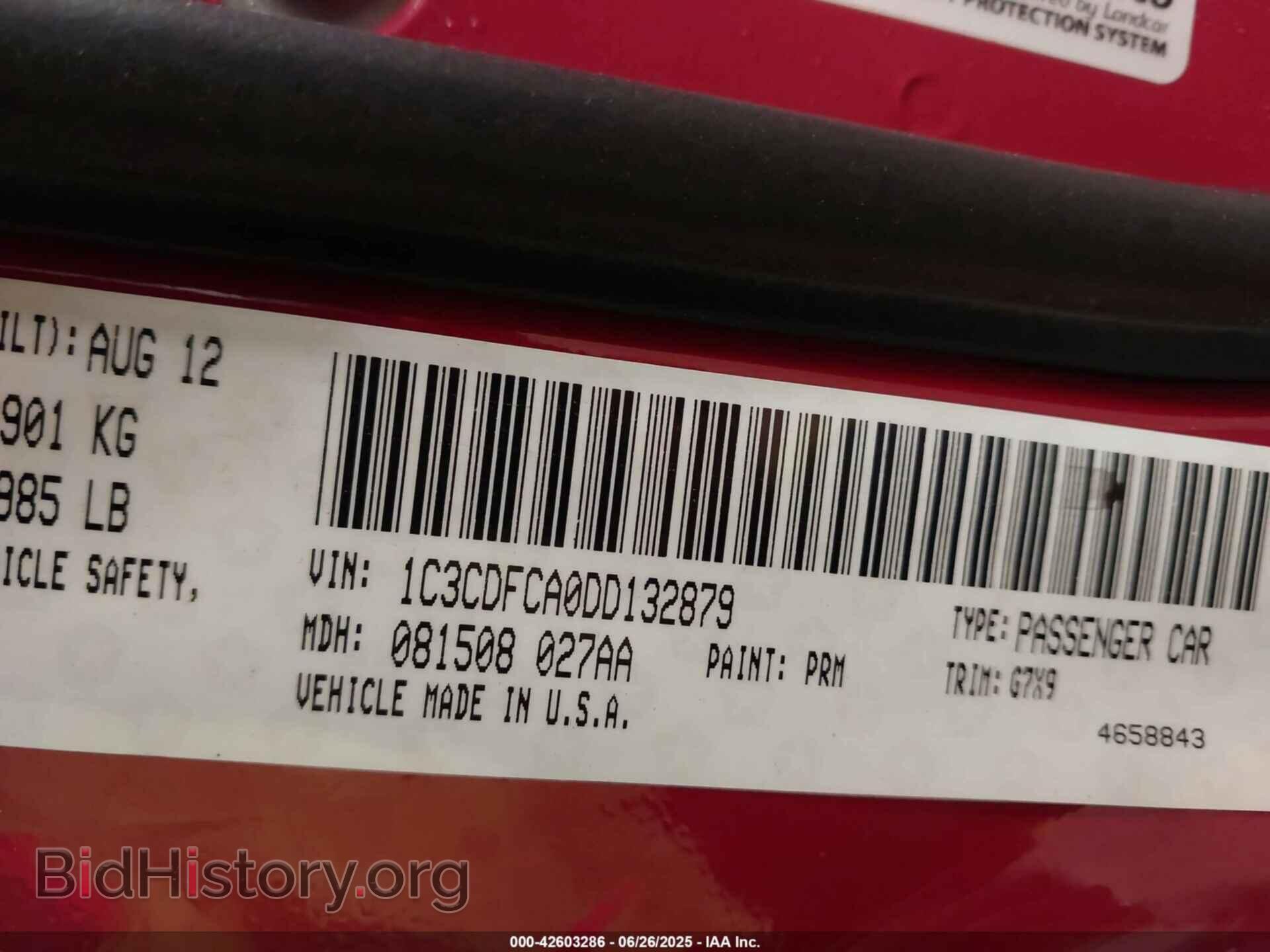 2013 DODGE DART - VIN: 1C3CDFCA0DD132879 - Фото 9