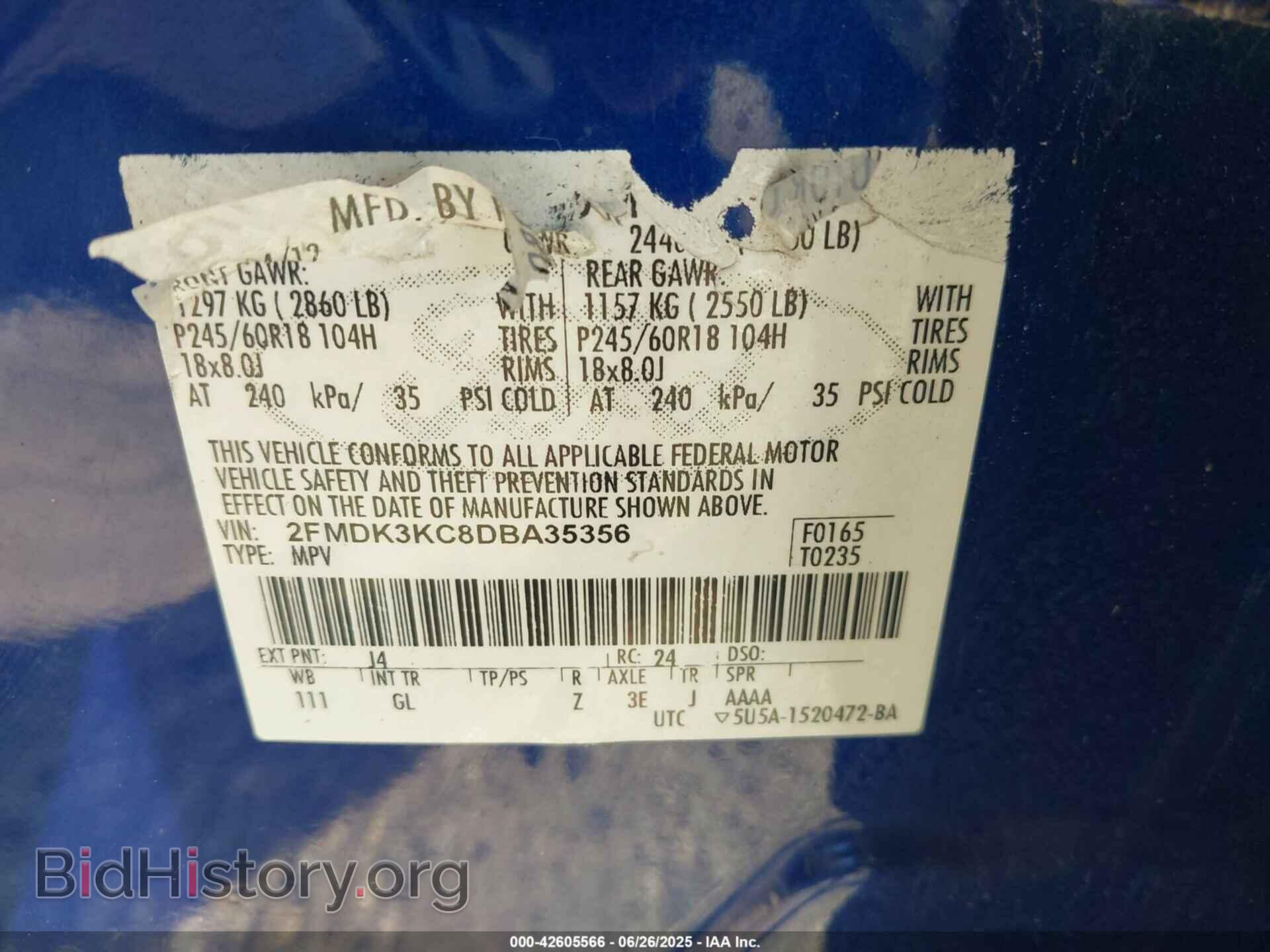 2013 FORD EDGE - VIN: 2FMDK3KC8DBA35356 - Photo 9