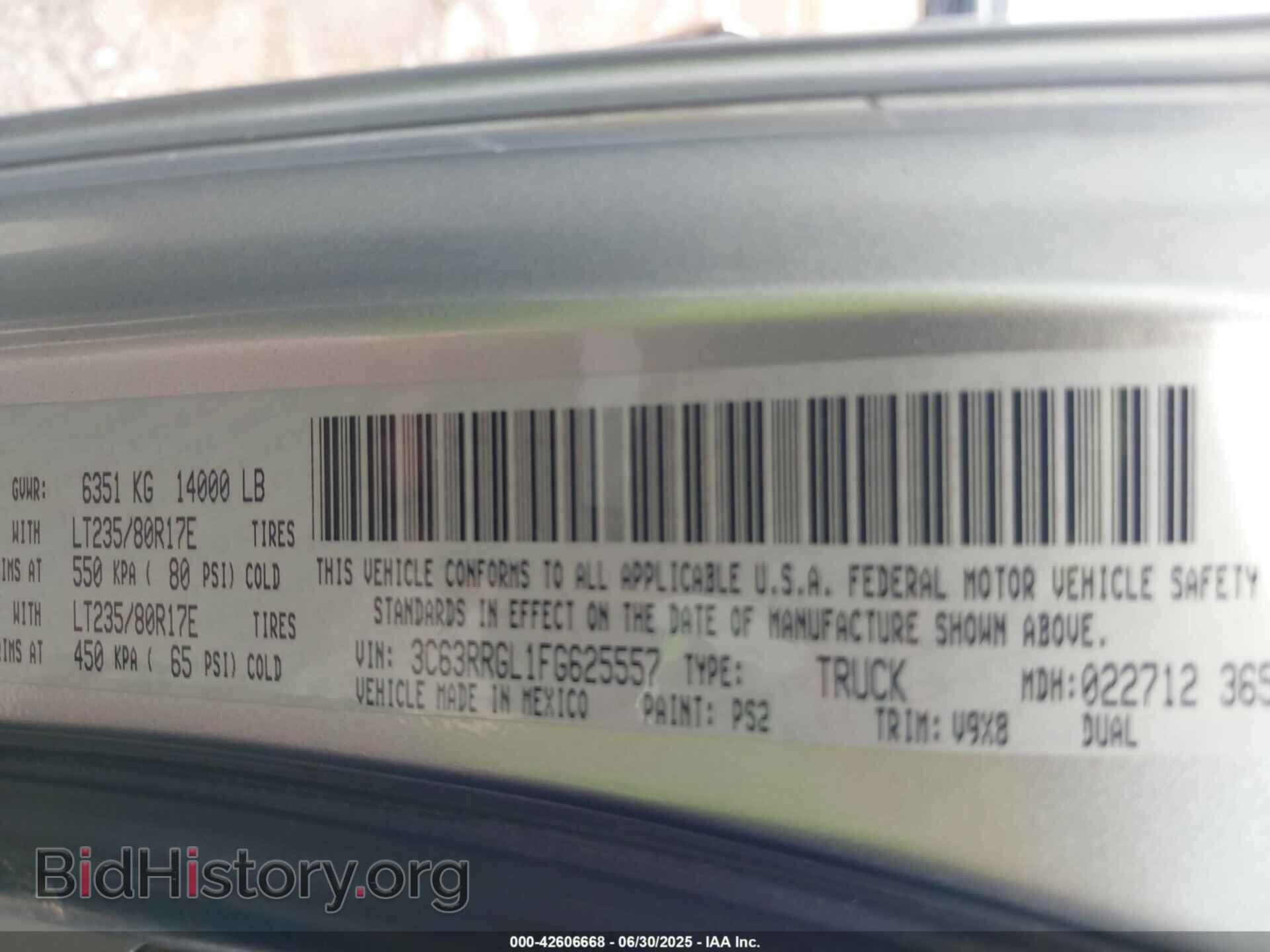 2015 RAM 3500 - VIN: 3C63RRGL1FG625557 - Фото 9