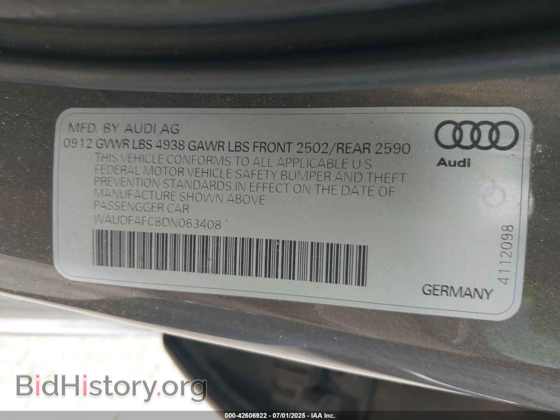 2013 AUDI A6 - VIN: WAUDFAFC8DN063408 - Photo 9