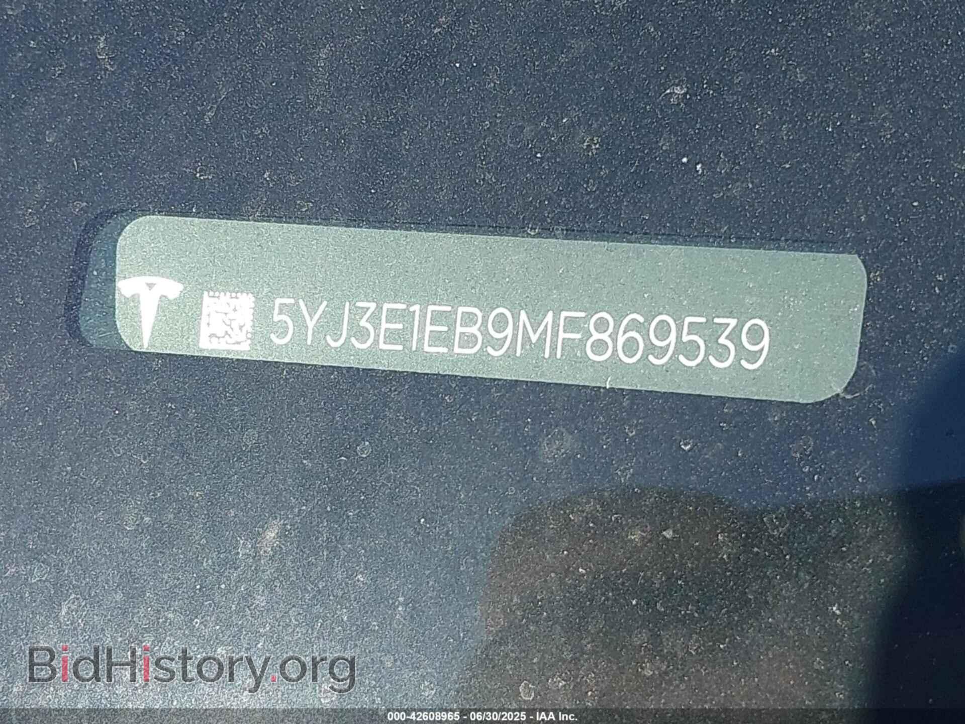 2021 TESLA MODEL 3 - VIN: 5YJ3E1EB9MF869539 - Photo 9