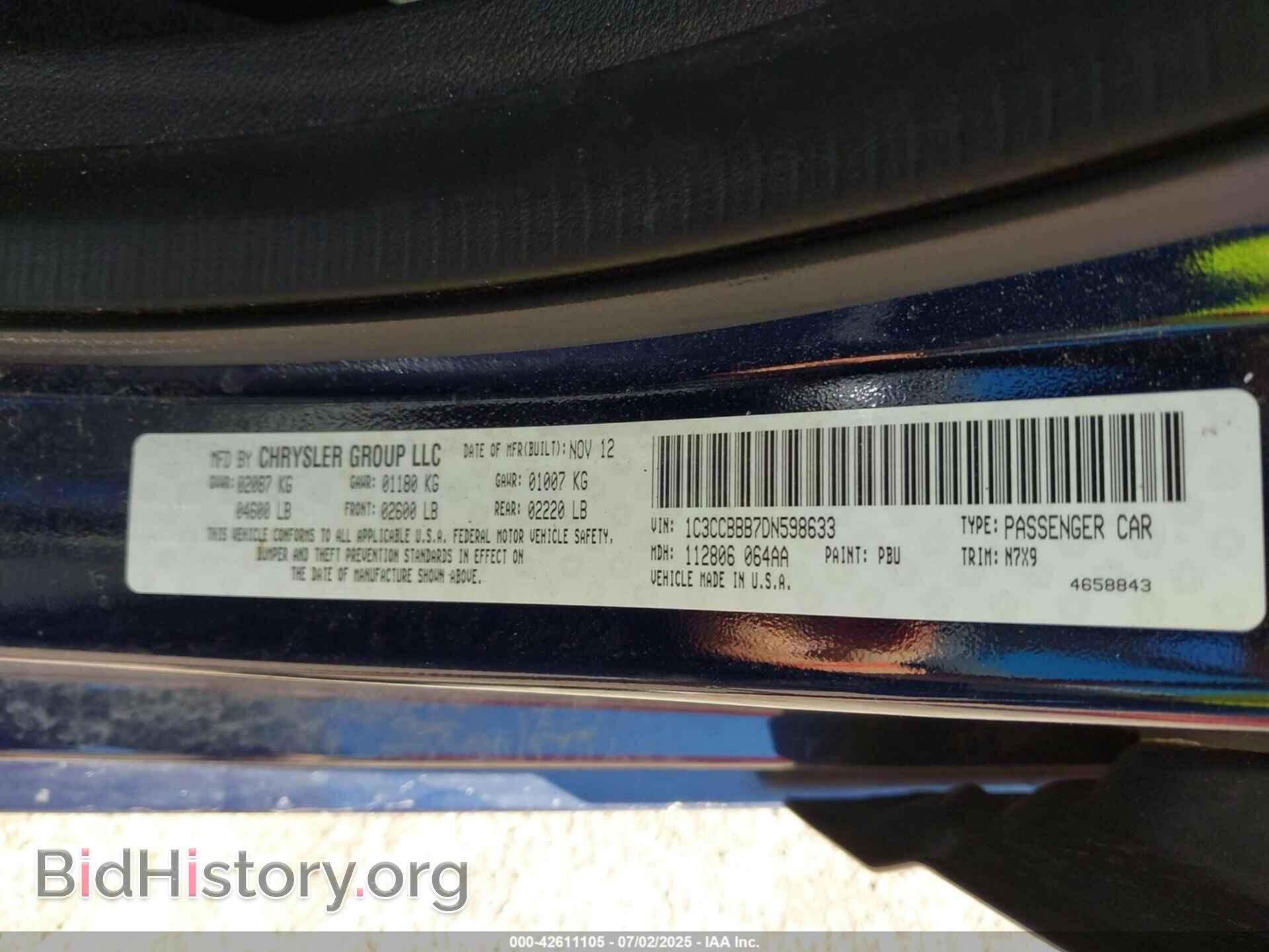 2013 CHRYSLER 200 - VIN: 1C3CCBBB7DN598633 - Photo 9